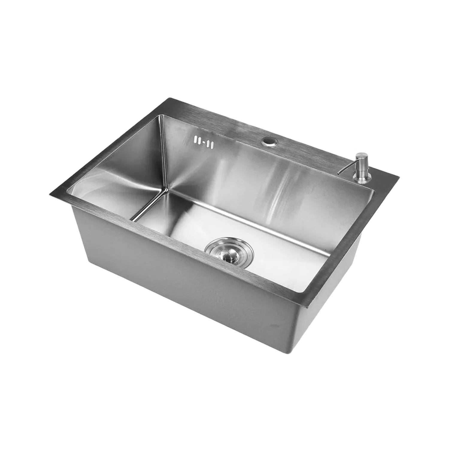 Изображение товара Мойка для кухни нержавеющая 60x50 с сифоном и дозатором WISENT WS36050