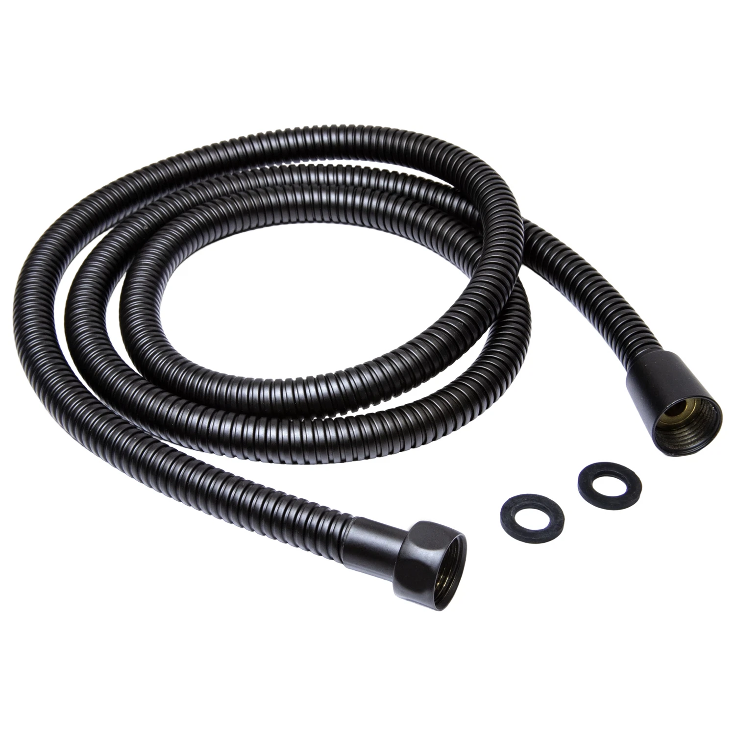 Изображение товара Шланг душевой 175 см имп/кон из нержавеющей стали черный матовый Mixline