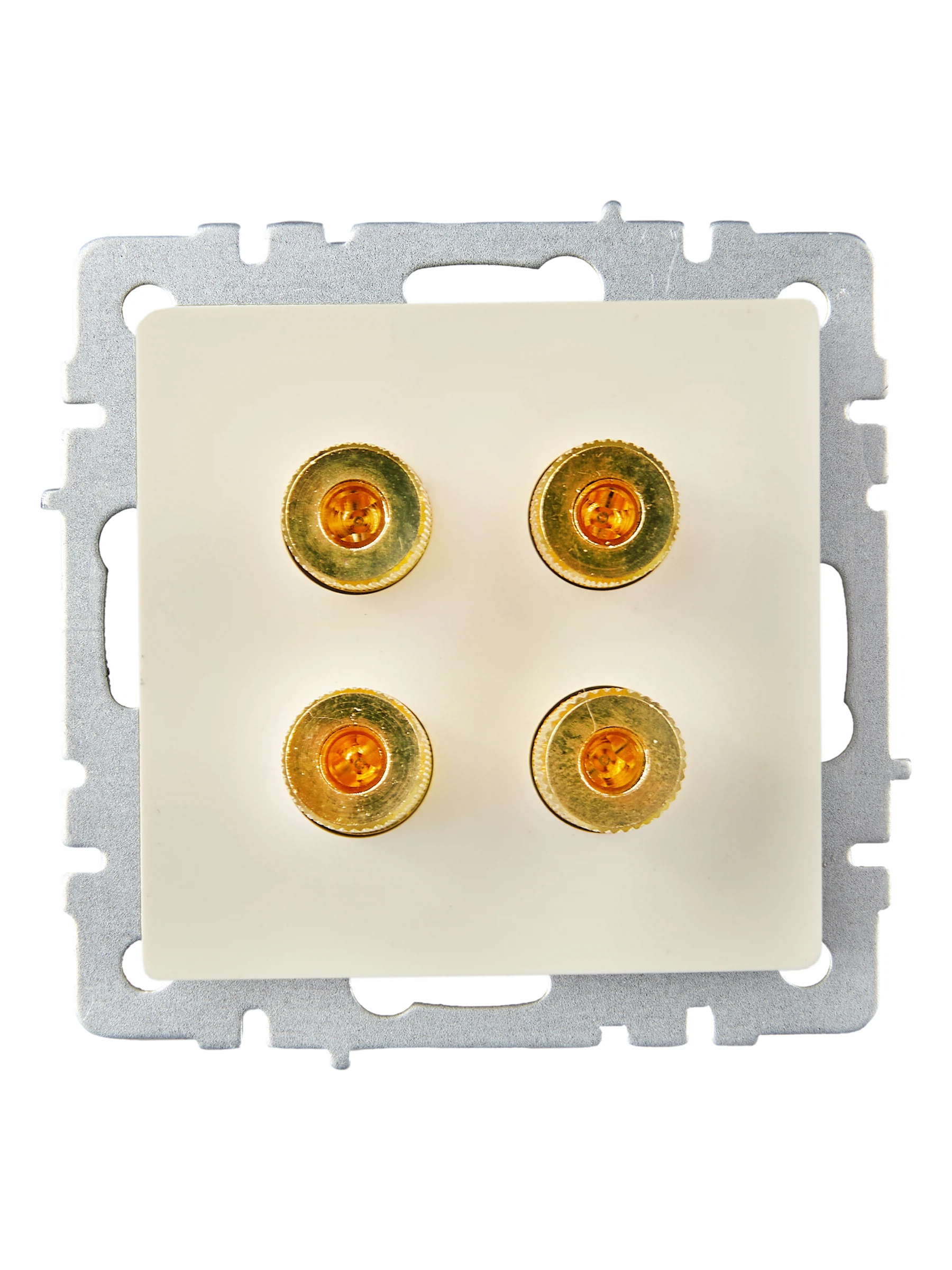 Изображение товара Аудиорозетка IEK BRITE BASE 4-местная Бежевый для скрытой установки