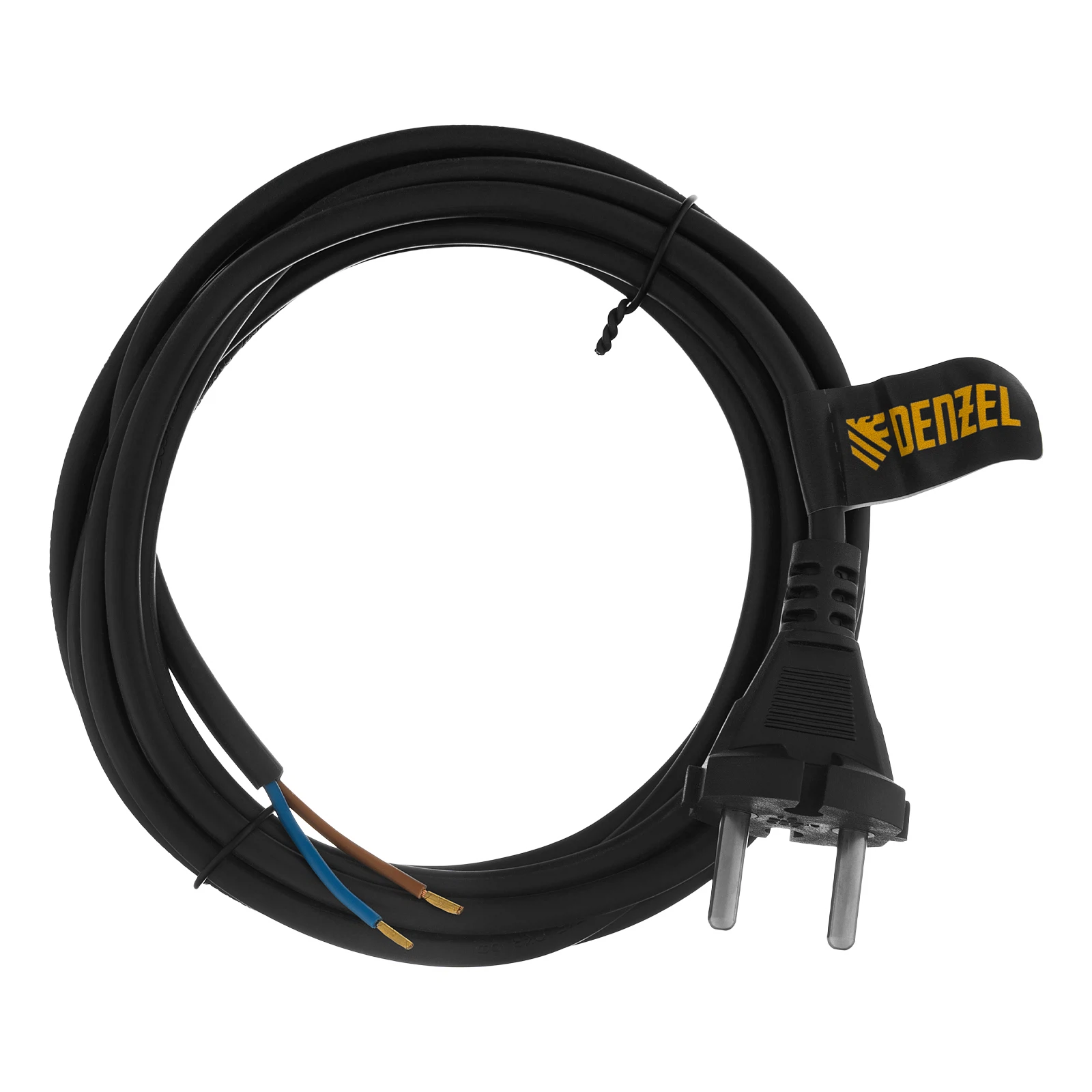 Изображение товара Сетевой кабель Denzel Energy Series 3 м 2х1 мм неразборная вилка черный