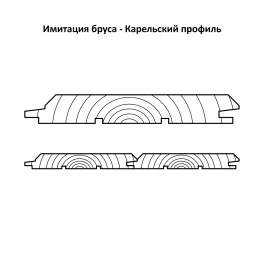 Имитация бруса карельский профиль "ТД Крона" 21*146*3000 АВ (5шт/1,995м2)