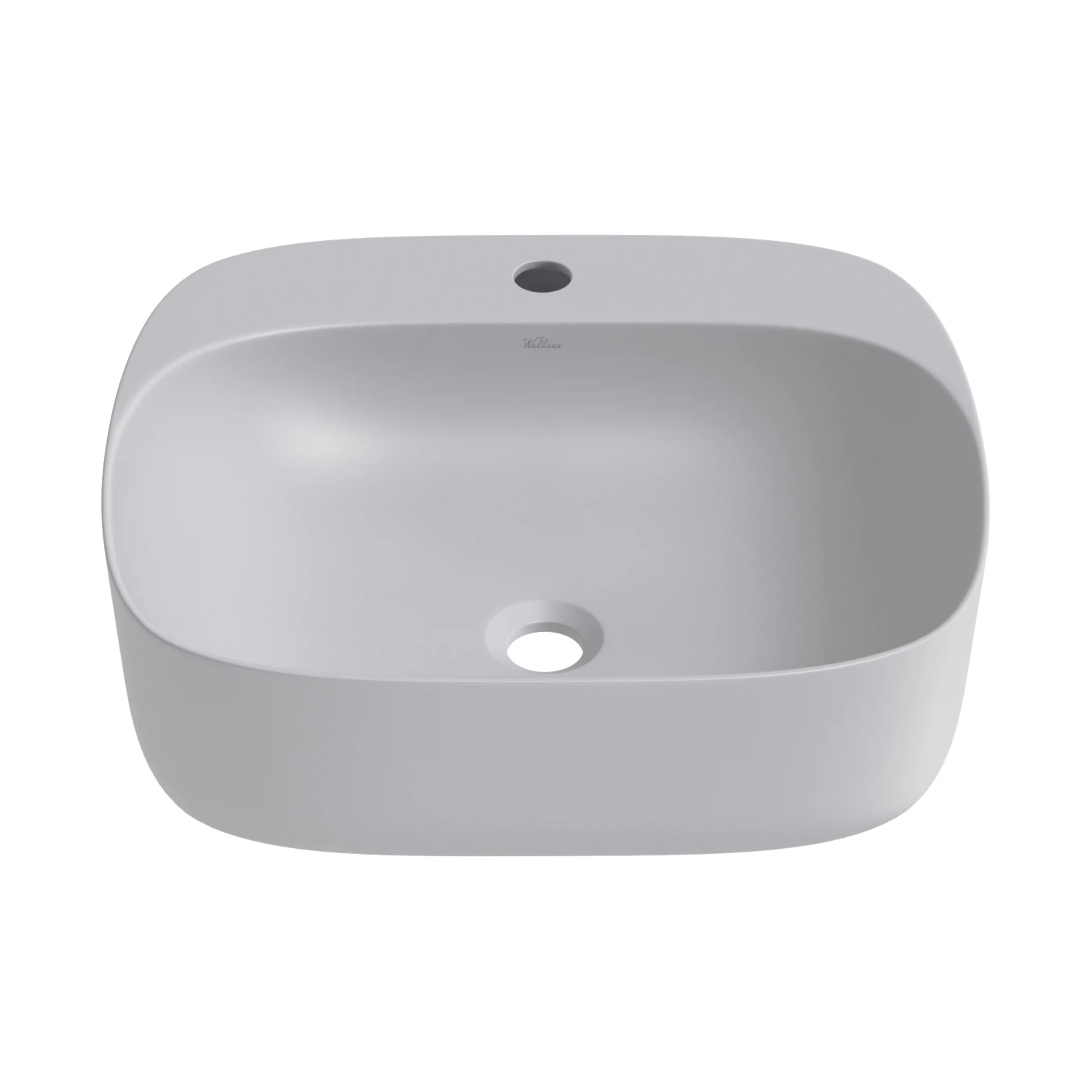 Изображение товара Накладная раковина для ванной Wellsee Idéal прямоугольная серая 50х42 см с гарантией 25 лет