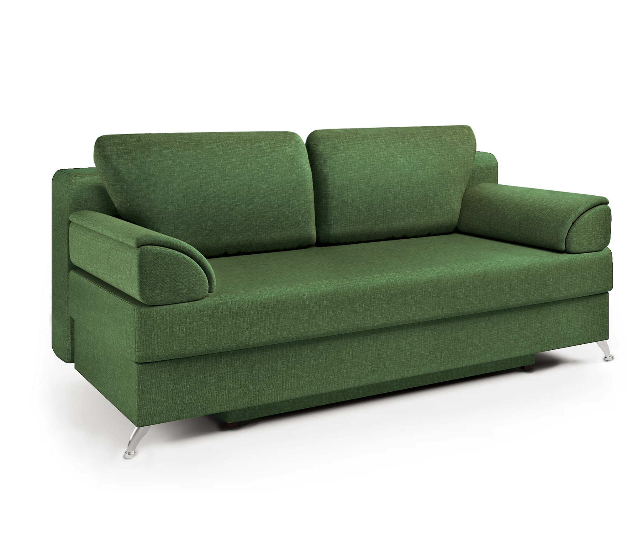 Изображение товара Диван-кровать ЕвроШарм зеленый 193x130 см, механиз еврокнижка, стильный дизайн