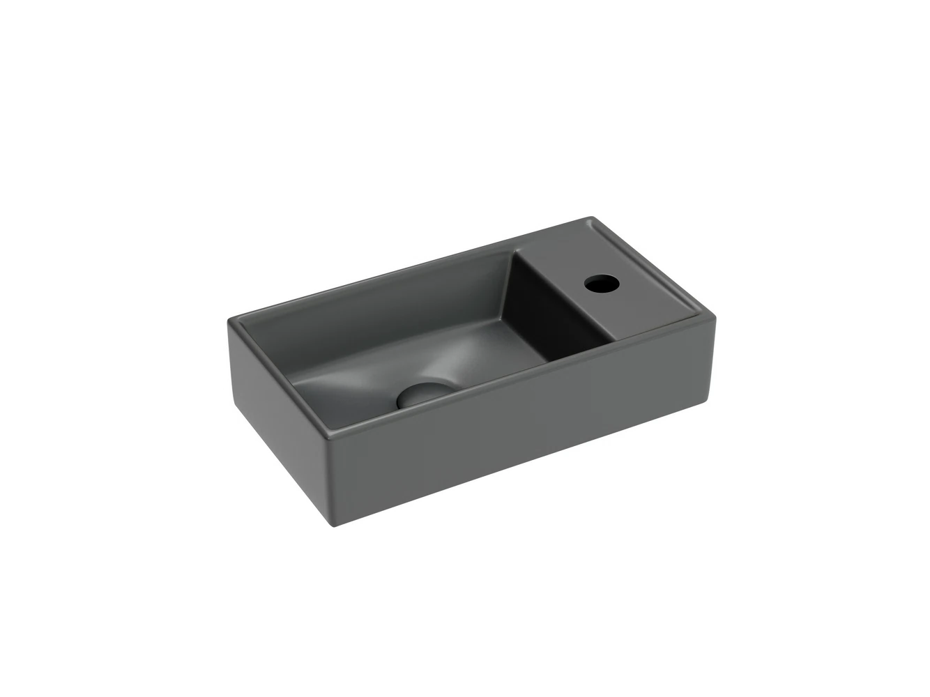Изображение товара Подвесная прямоугольная раковина Element 407x217x100 антрацит матовая