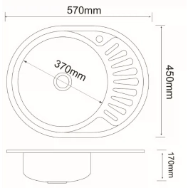 MG6-5745OVL Кухонная мойка