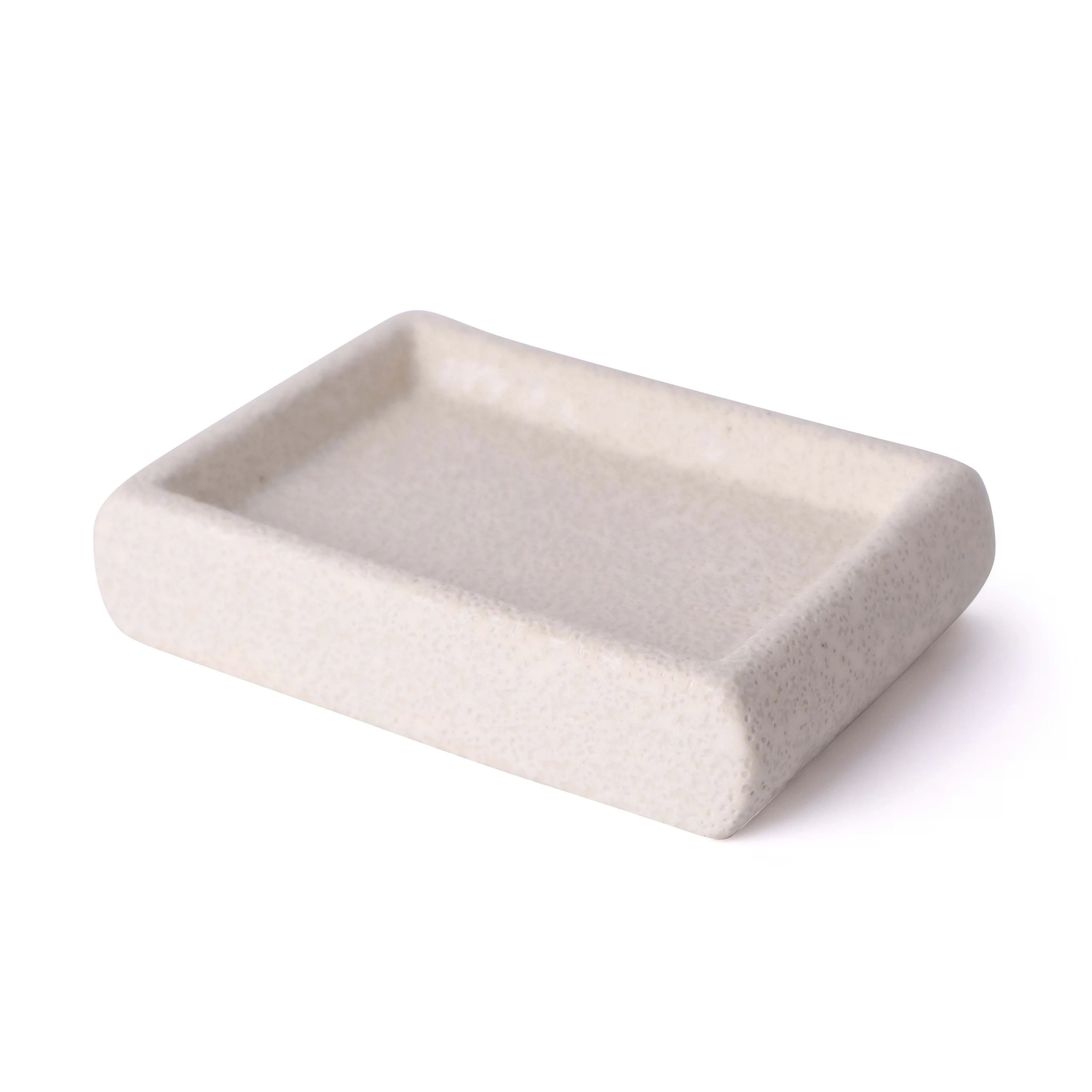 Изображение товара Мыльница настольная MOON Fora из керамики белая современный дизайн