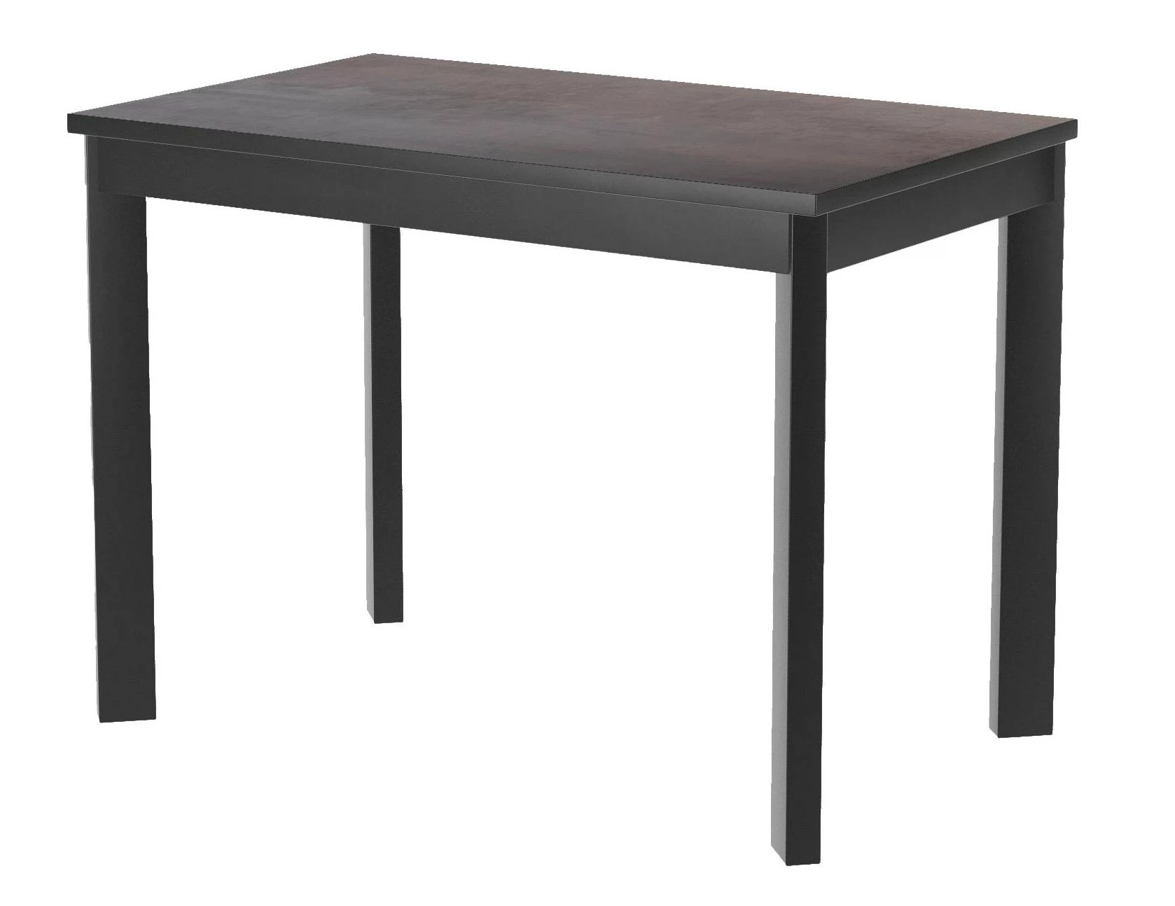 Изображение товара Стол DikLine L110 белый с черными опорами раскладной 155 см