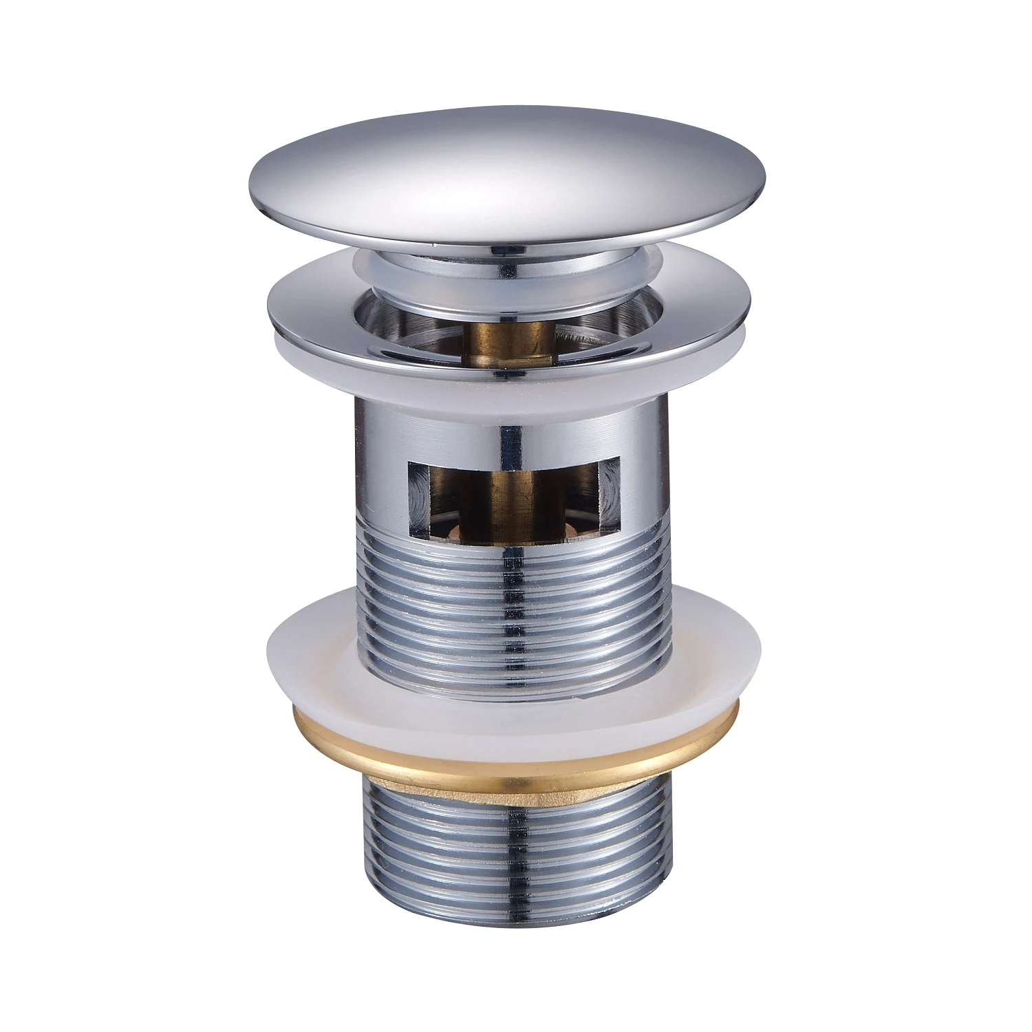 Изображение товара Донный клапан Raglo R600.03 хром автоматический с переливом для раковин