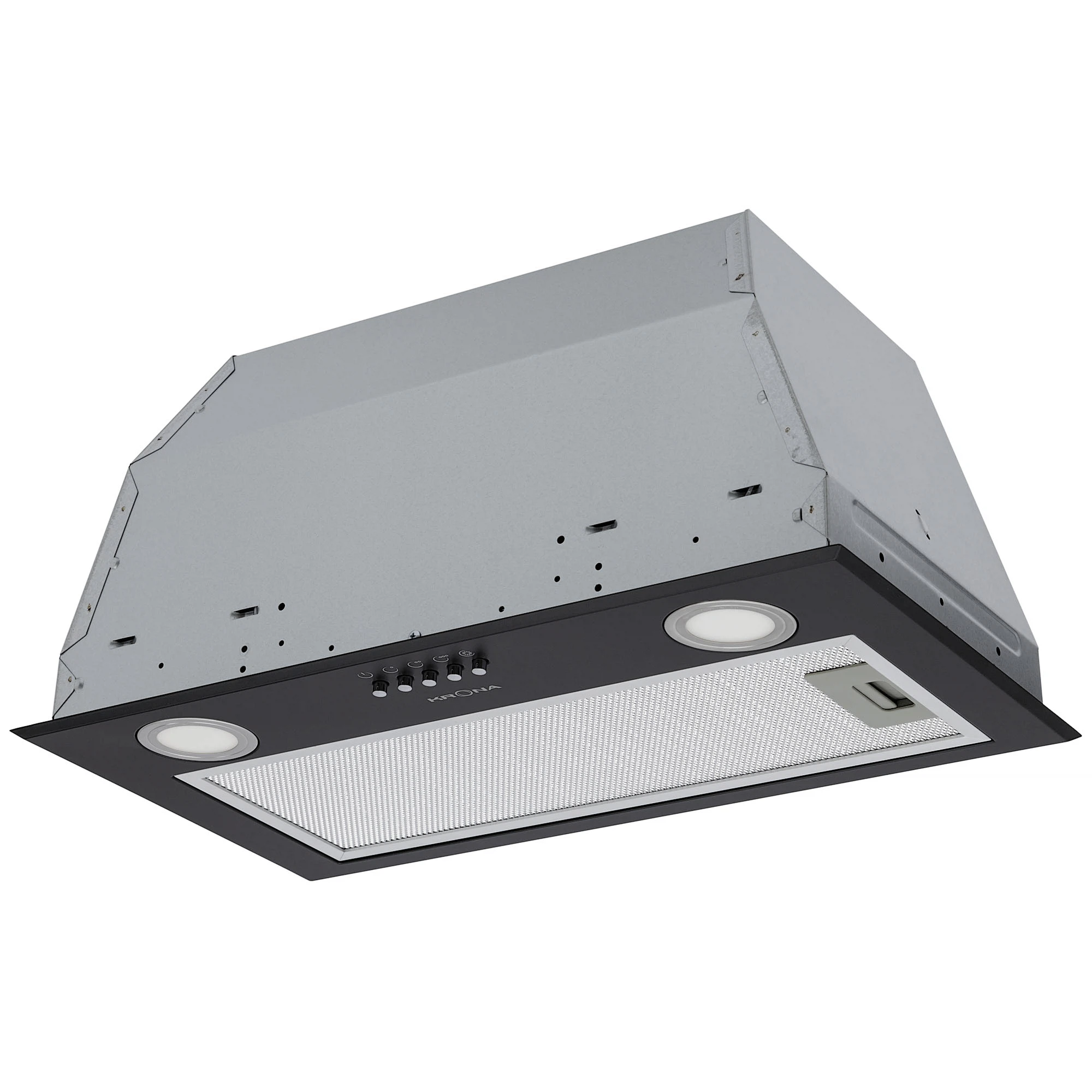 Изображение товара Вытяжка кухонная KRONA ADEL 600 BLACK PB встраиваемая черная 60см