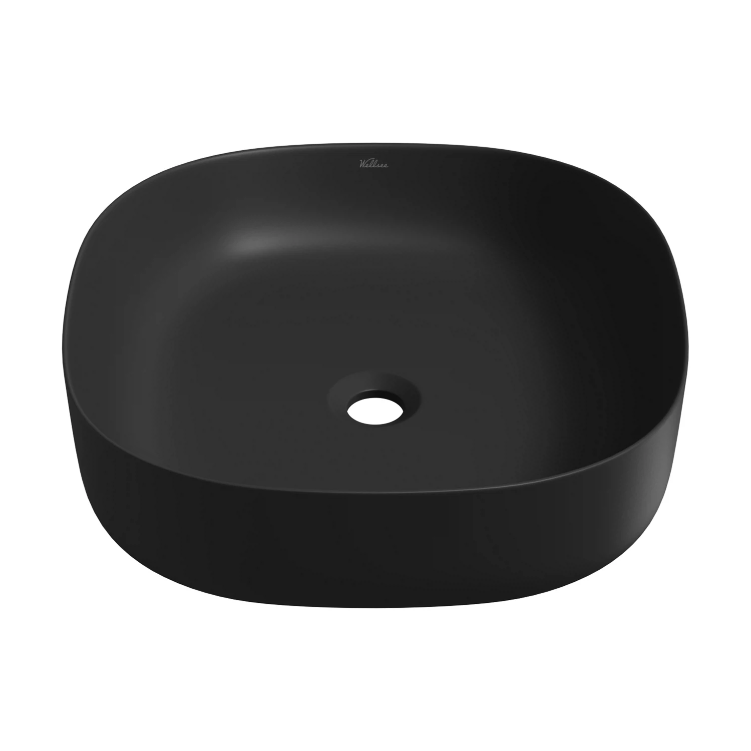 Изображение товара Накладная раковина Wellsee Belle Spa 3.0 квадратная 45х45 см черная