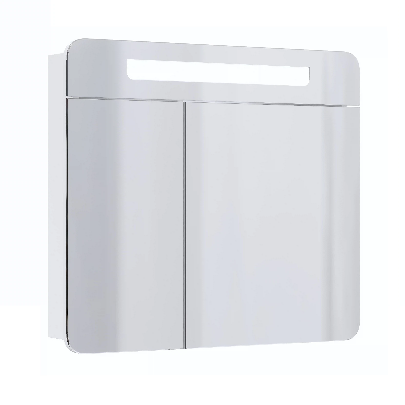 Изображение товара Зеркальный шкаф с LED подсветкой Onika Неаполь 80 белый, современный дизайн