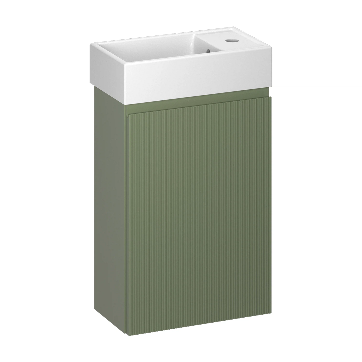 Изображение товара Тумба с раковиной Wellsee WC Area, зеленая, влагостойкая, подвесная