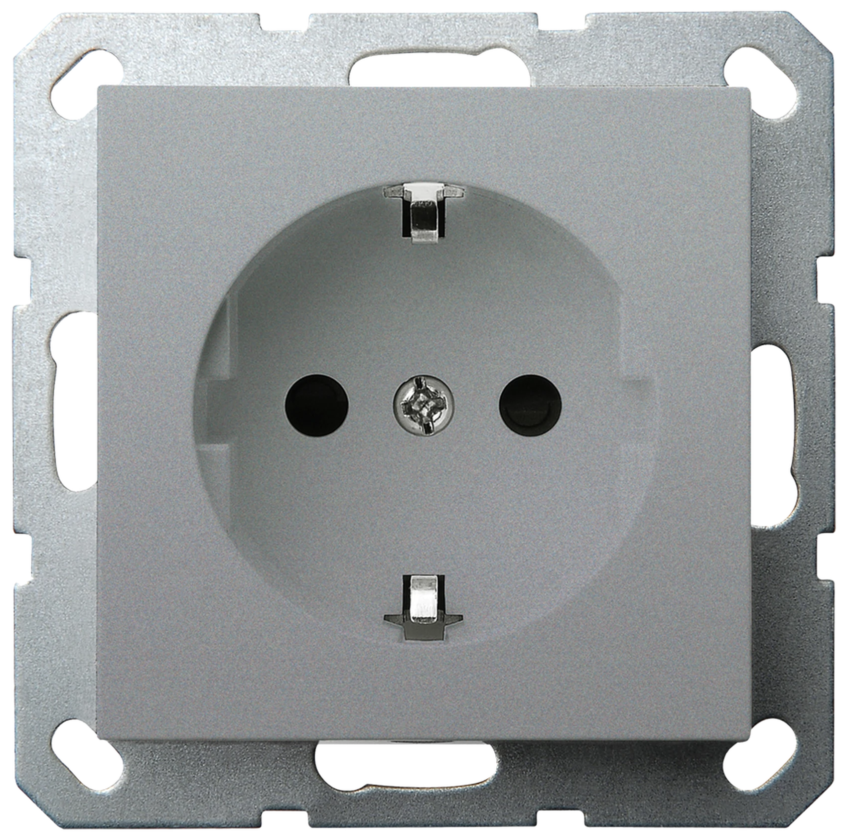 Изображение товара Розетка с/з Jasmart G Алюминий со шторками 16A 250V~