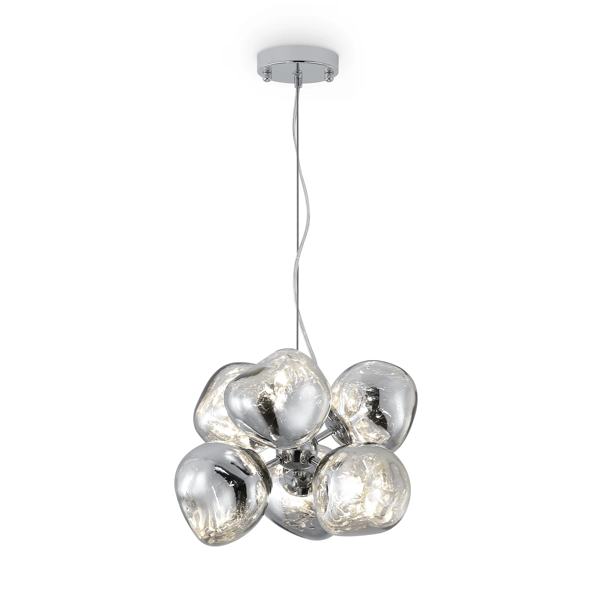 Изображение товара Современная подвесная люстра Freya Ejection FR5378PL-06SM с зеркальными плафонами