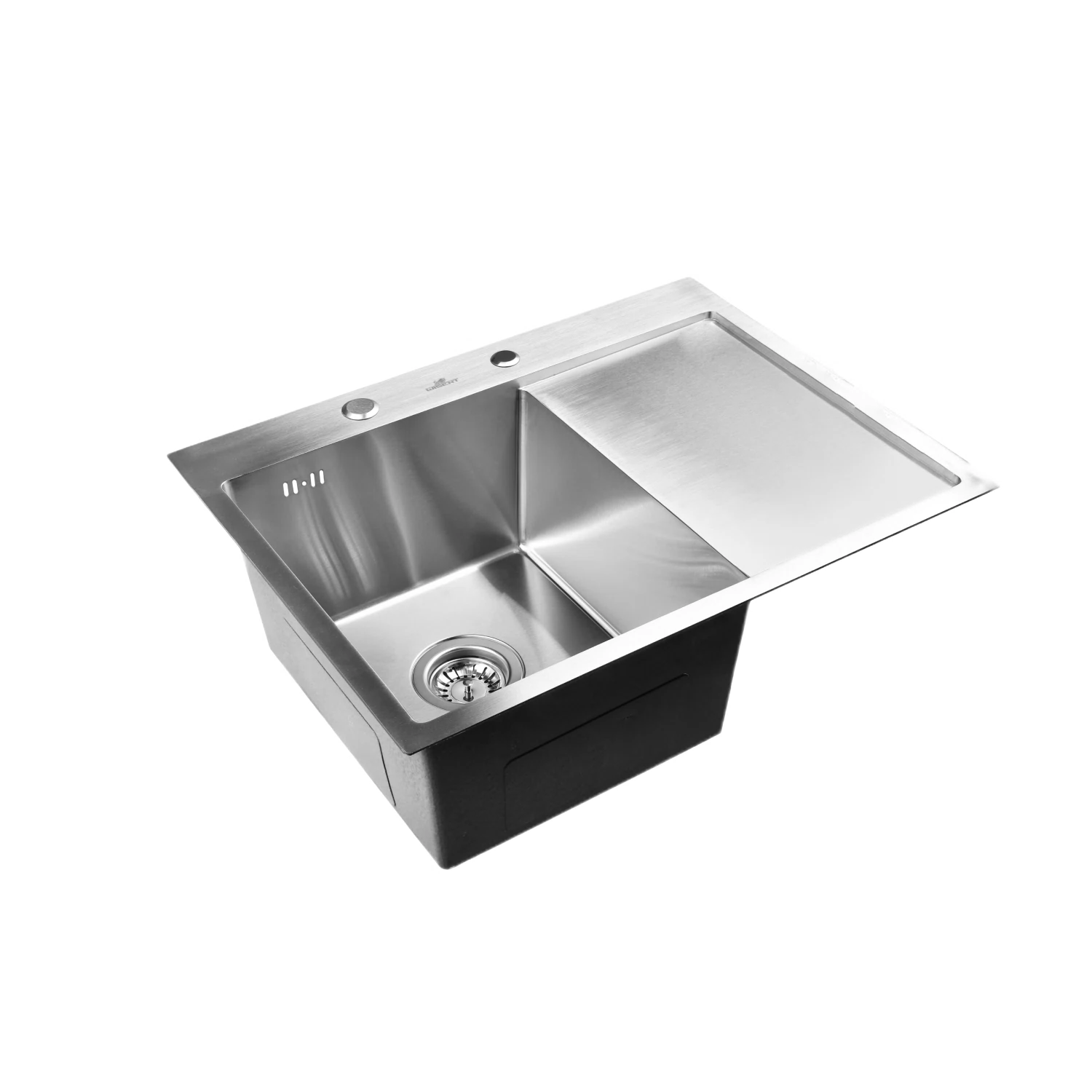 Изображение товара Мойка для кухни нержавеющая 78х51, с правым крылом. Сифон с ситечком.