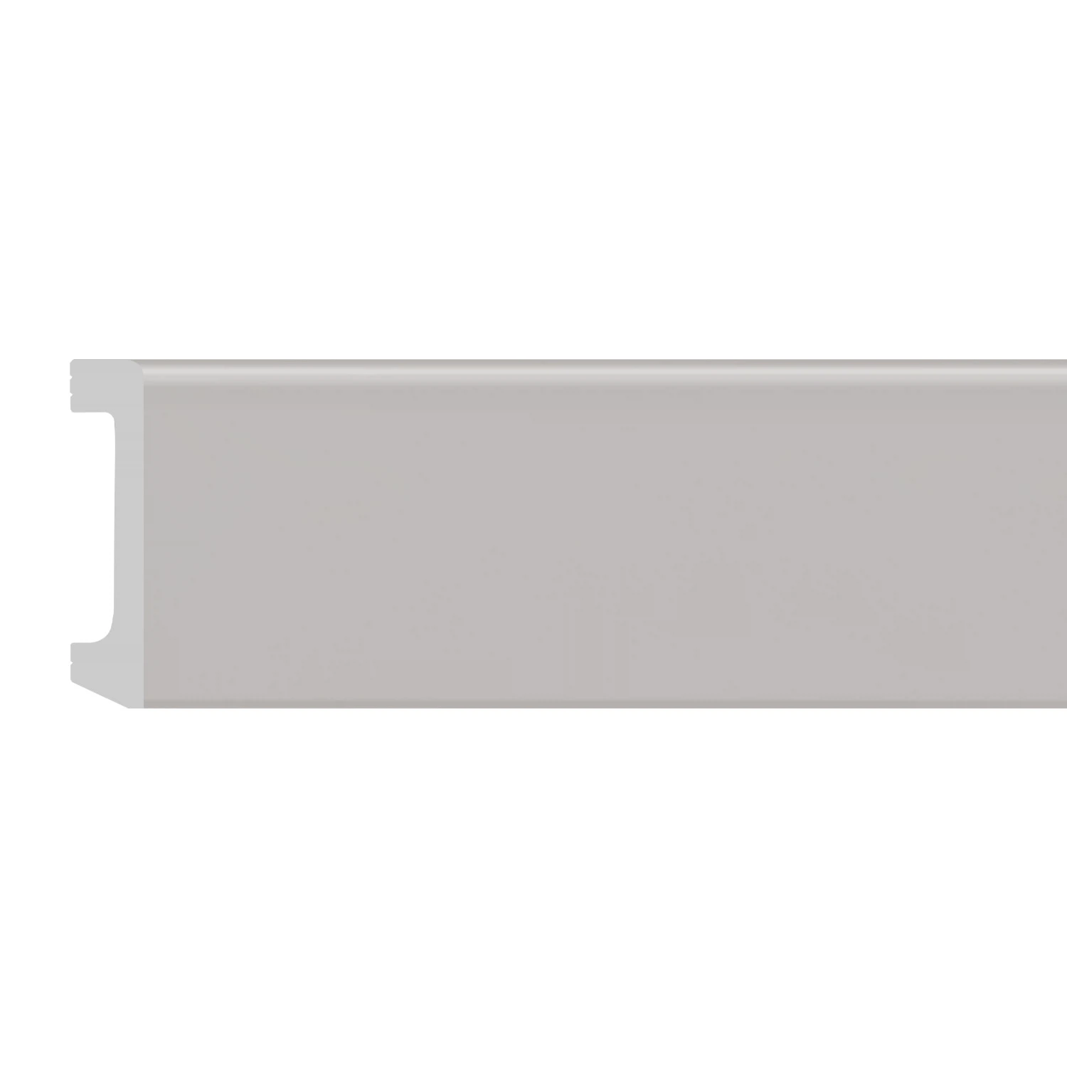 Изображение товара Плинтус напольный Decomaster D235-119 80 мм 2.4 м серый влагостойкий с кабель-каналом