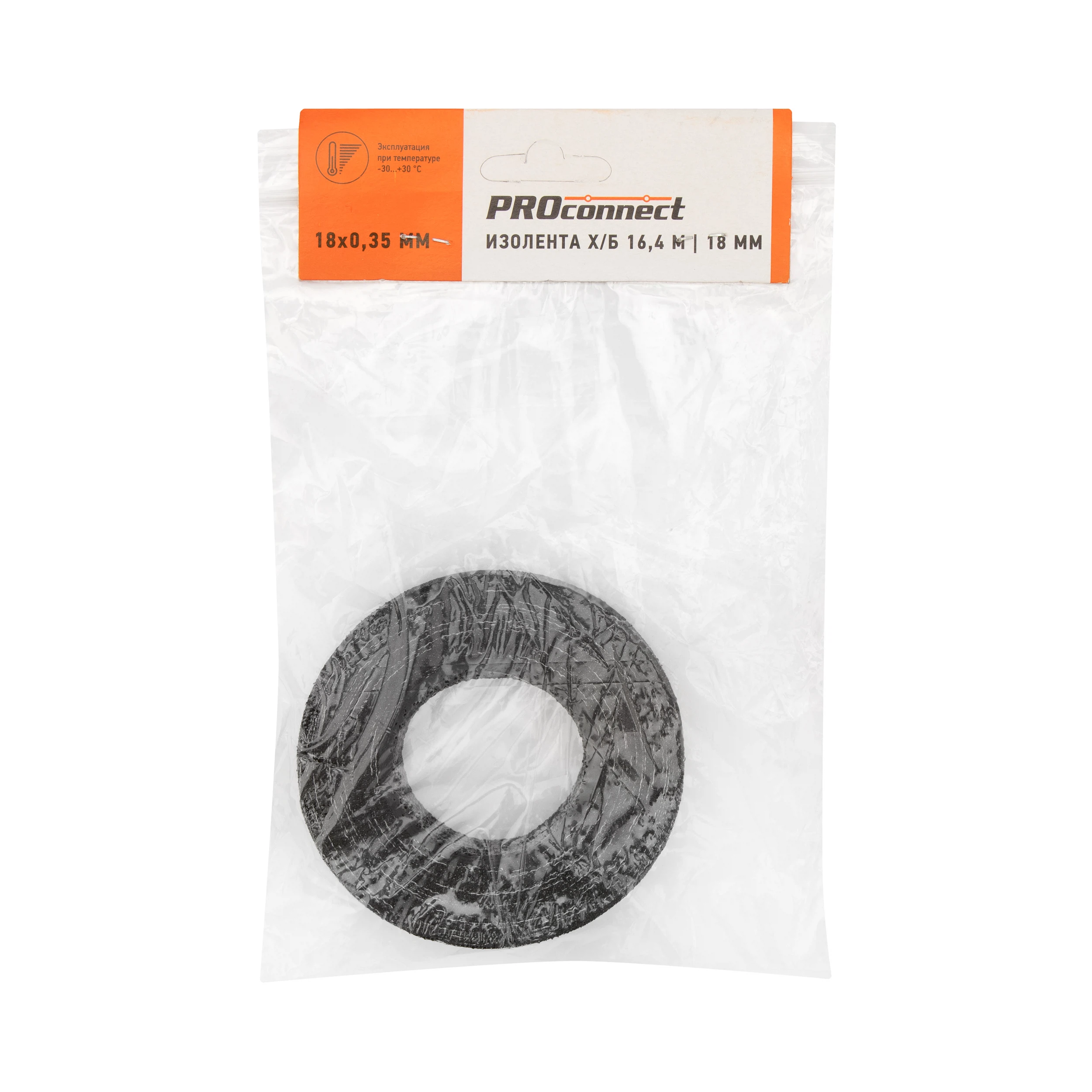 Изображение товара Изолента ХБ 18х0,35 мм 16,4 м PROconnect надежная элект izolяция и защита