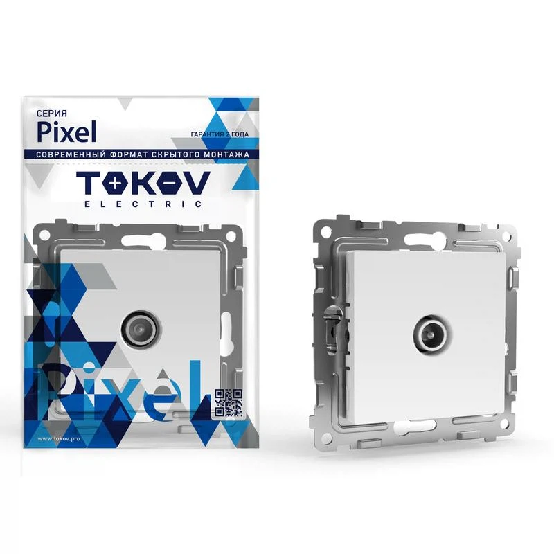 Изображение товара Коннектор TV СП Pixel механизм бел. TOKOV ELECTRIC TKE-PX-A1C-C01