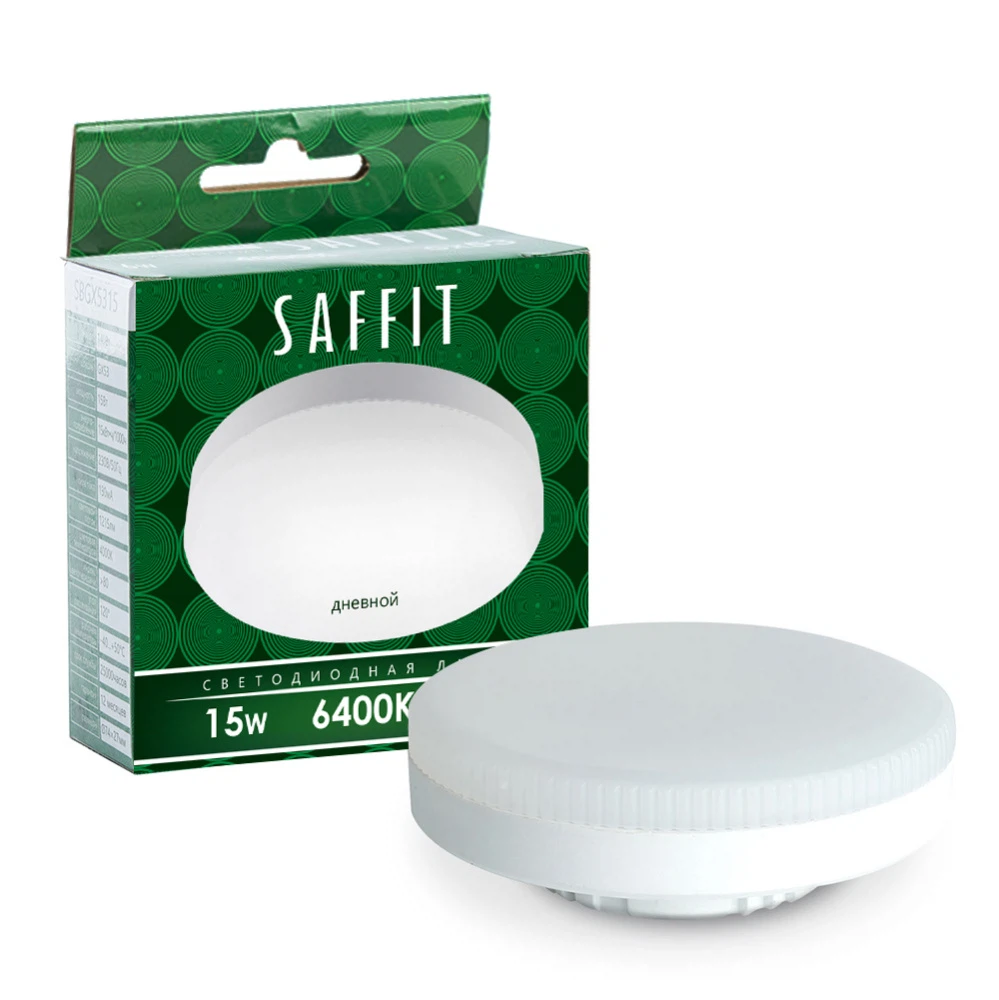 Изображение товара Лампа светодиодная SAFFIT SBGX5315 GX53 15W 230V 6400K Изображение товара Лампа светодиодная SAFFIT SBGX5315 GX53 15W 230V 6400K