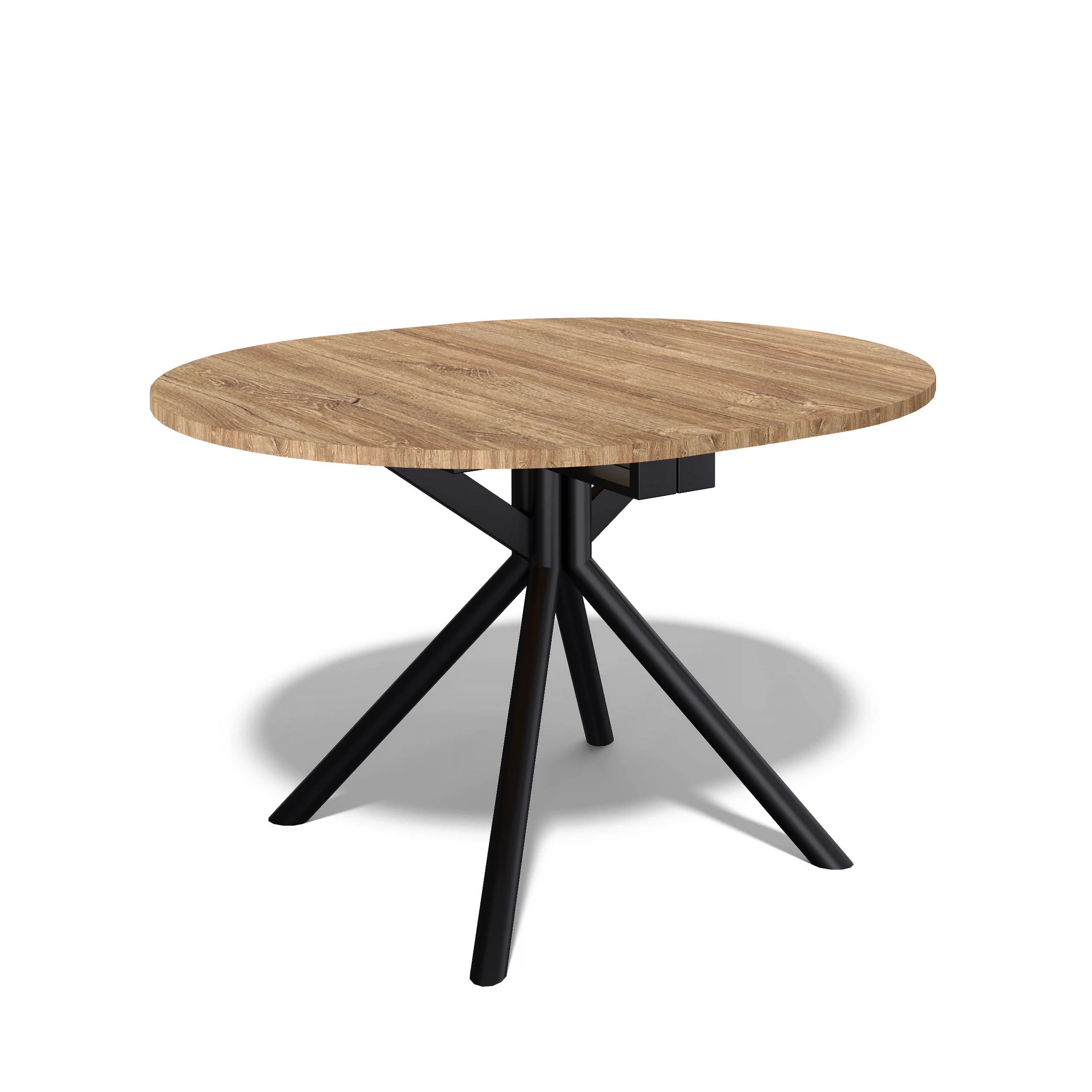 Изображение товара Стол Kenner DO1100 раздвижной овальный с металлокаркасом и ЛДСП бежевый