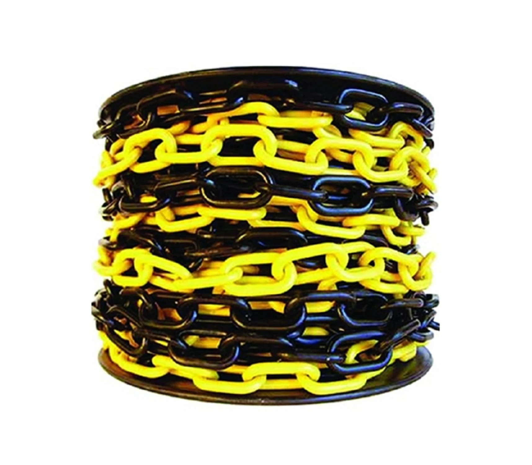 Изображение товара Цепь пластиковая сигнальная черно-желтая, 6мм, бухта 50м