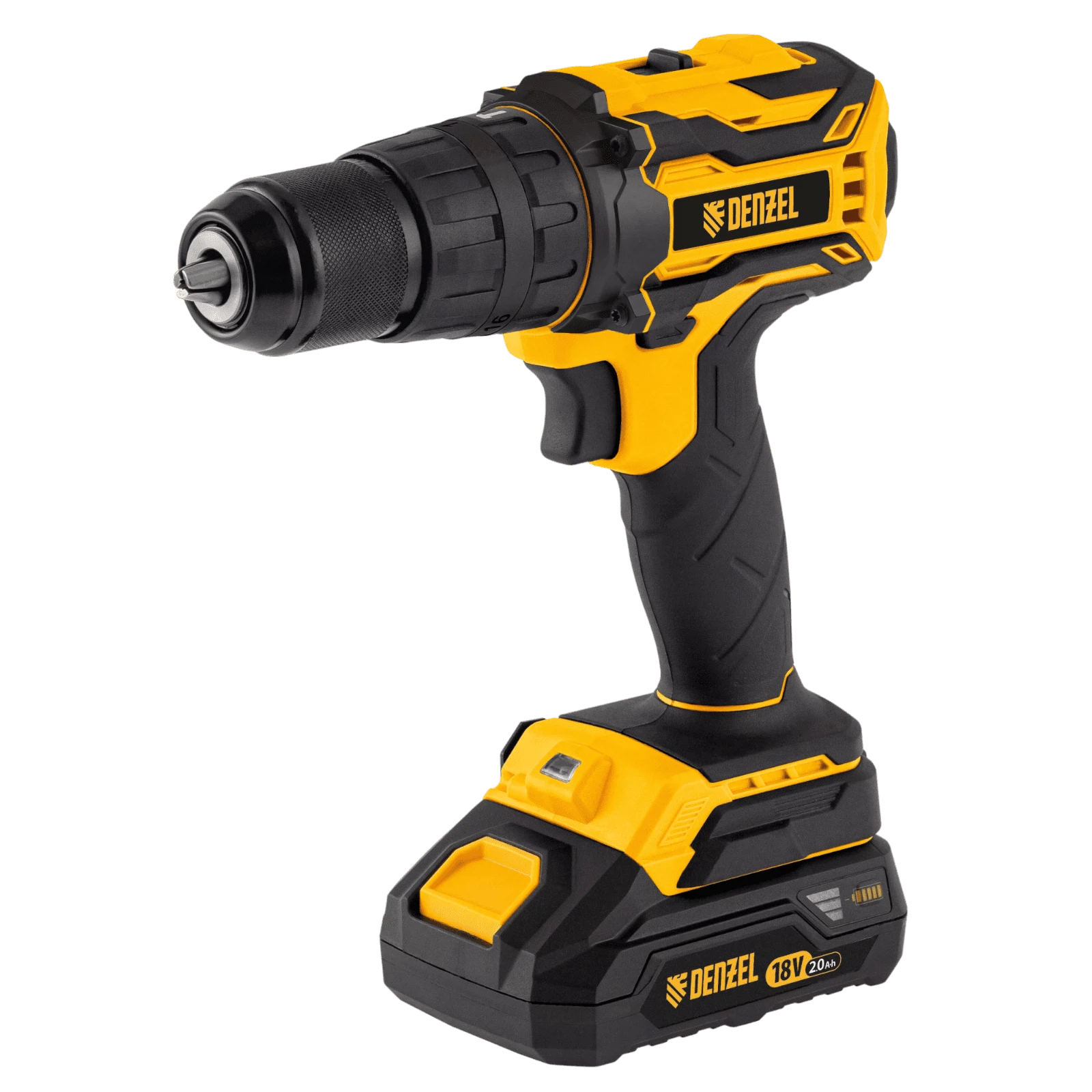 Изображение товара Аккумуляторная ударная дрель-шуруповерт Denzel CIDB-18-02 18 В 2 А·ч