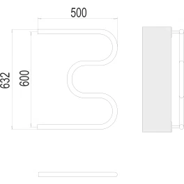 Полотенцесушитель водяной М-образный 50*63,2см Терминус