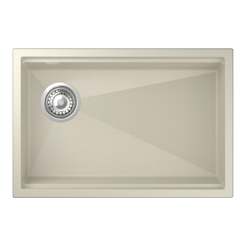 Изображение товара Кухонная мойка Rivelato LINO LN-654-L из кварца темно-бежевого цвета