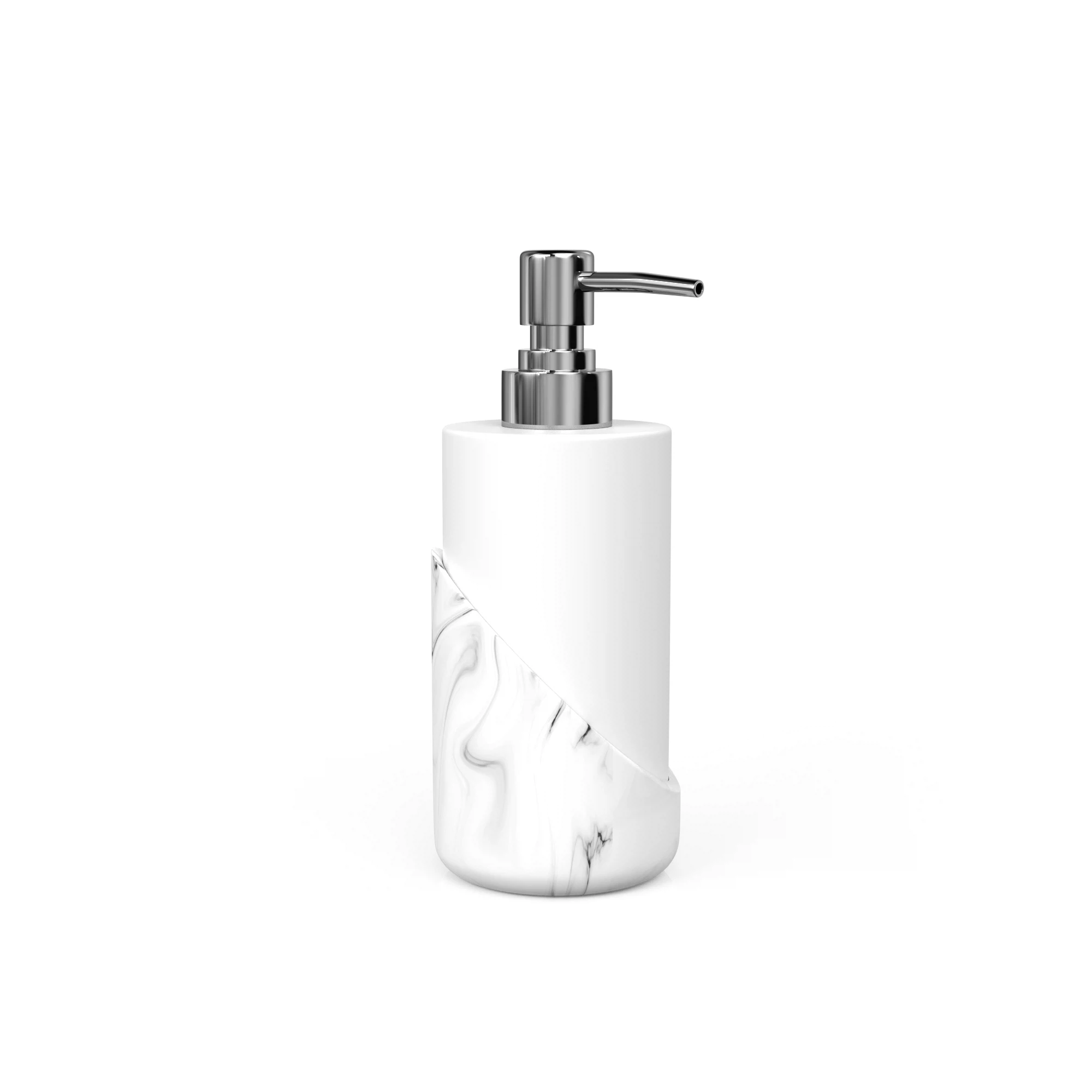 Изображение товара Настольный дозатор для жидкого мыла MARBLE LIGHT из полирезина и мрамора
