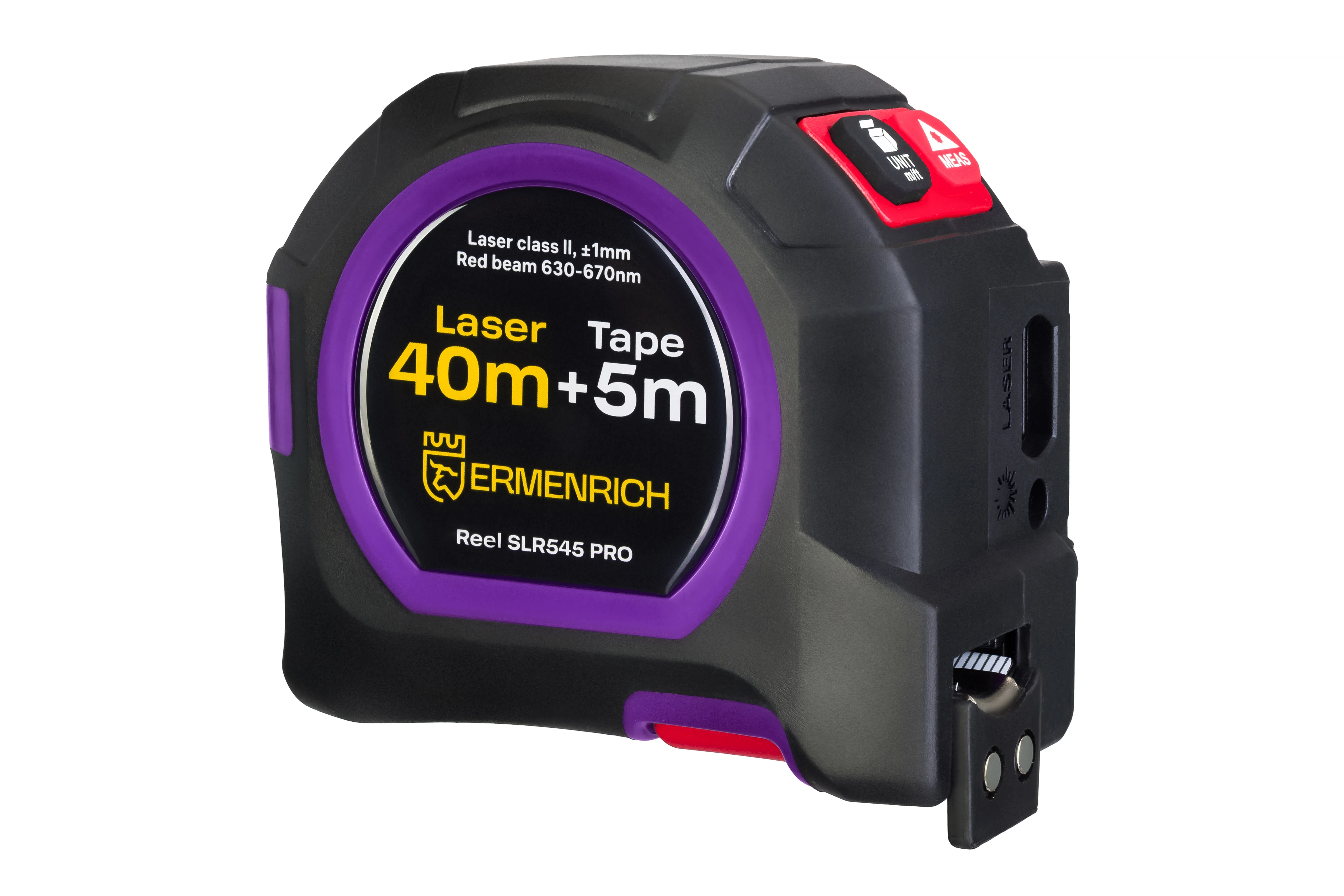 Изображение товара Рулетка с лазерным дальномером Ermenrich Reel SLR545 PRO 40 м, ABS, аккумулятор