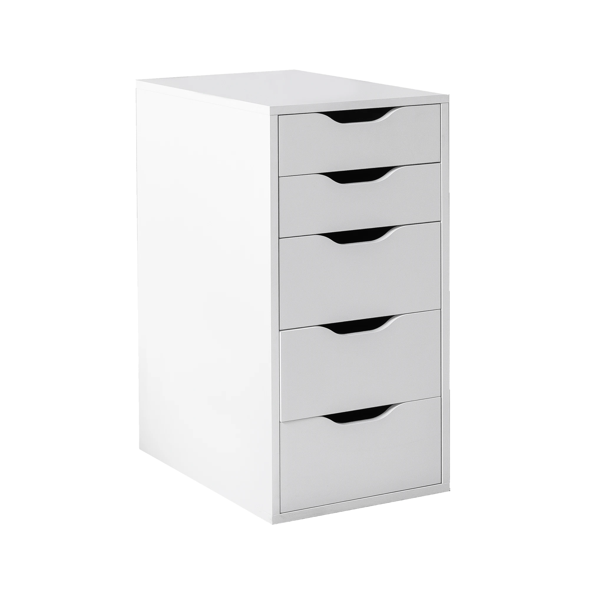 Изображение товара Комод Ингар 5 белый 36x71x53 см, 5 ящиков, ЛДСП, современный шкаф для хранения