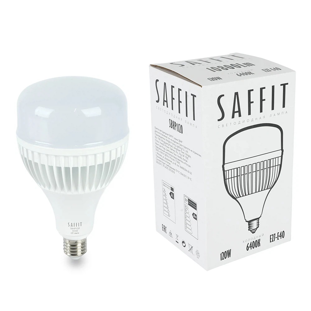 Изображение товара Лампа светодиодная SAFFIT SBHP1120 E27-E40 120W 230V 6400K