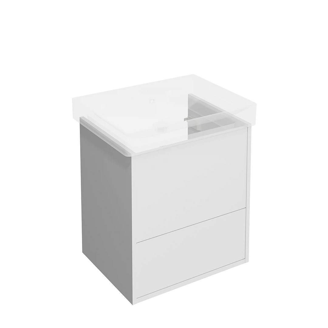 Изображение товара Тумба Pro/Про подвесная 2 ящика 55, белая матовая