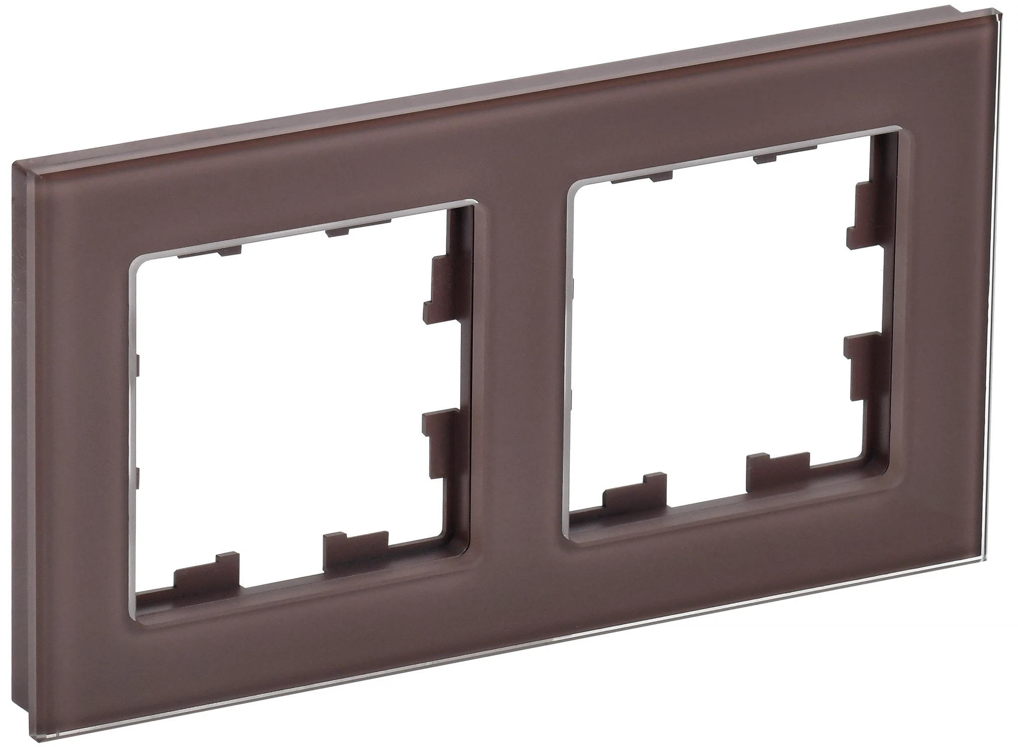 Изображение товара Рамка IEK BRITE DECOR Темн.бронза глянц стекло 2-м РУ-2-2-БрТБ.