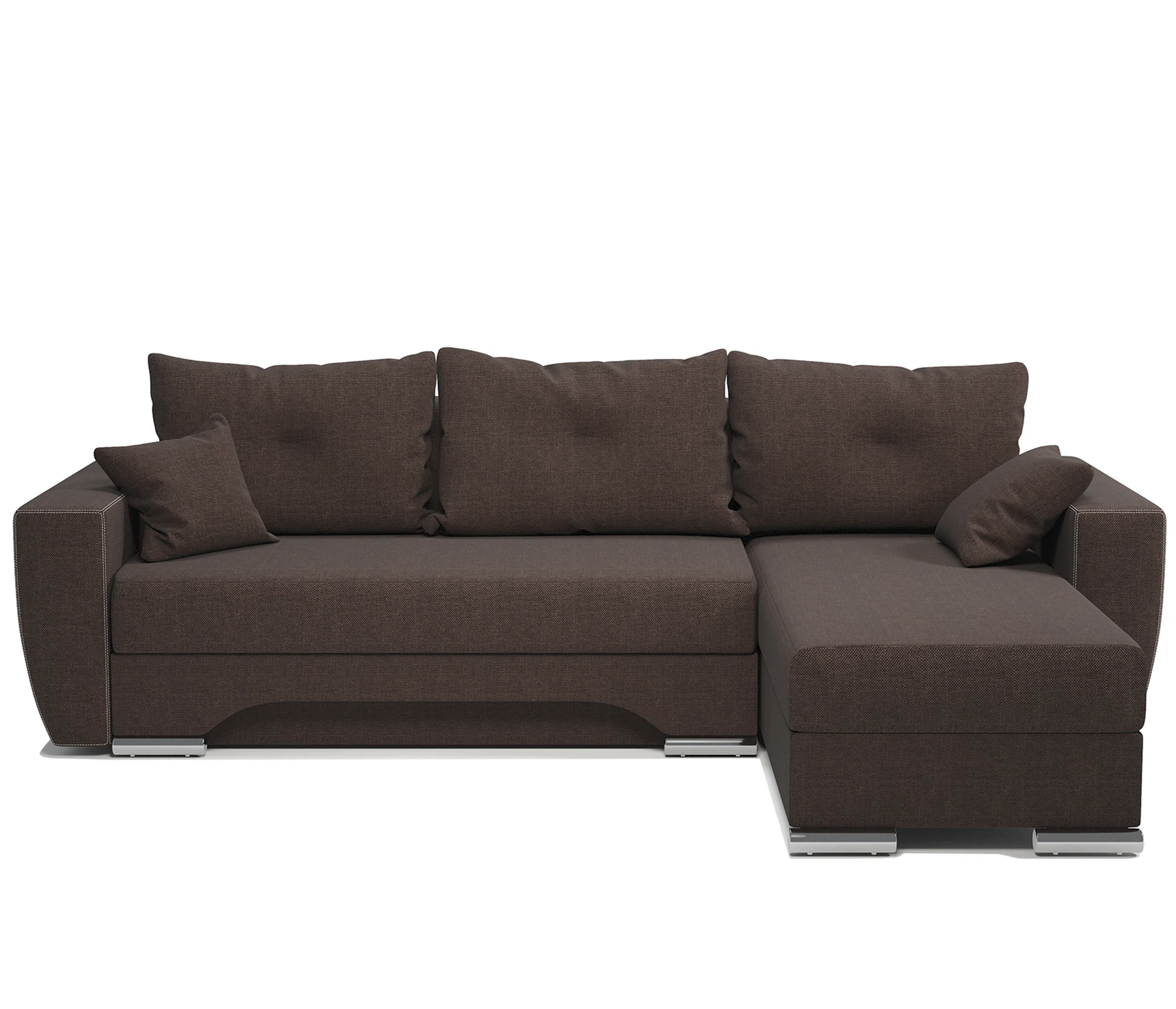 Изображение товара Угловой диван ЕвроШаг правый шоколадная рогожка