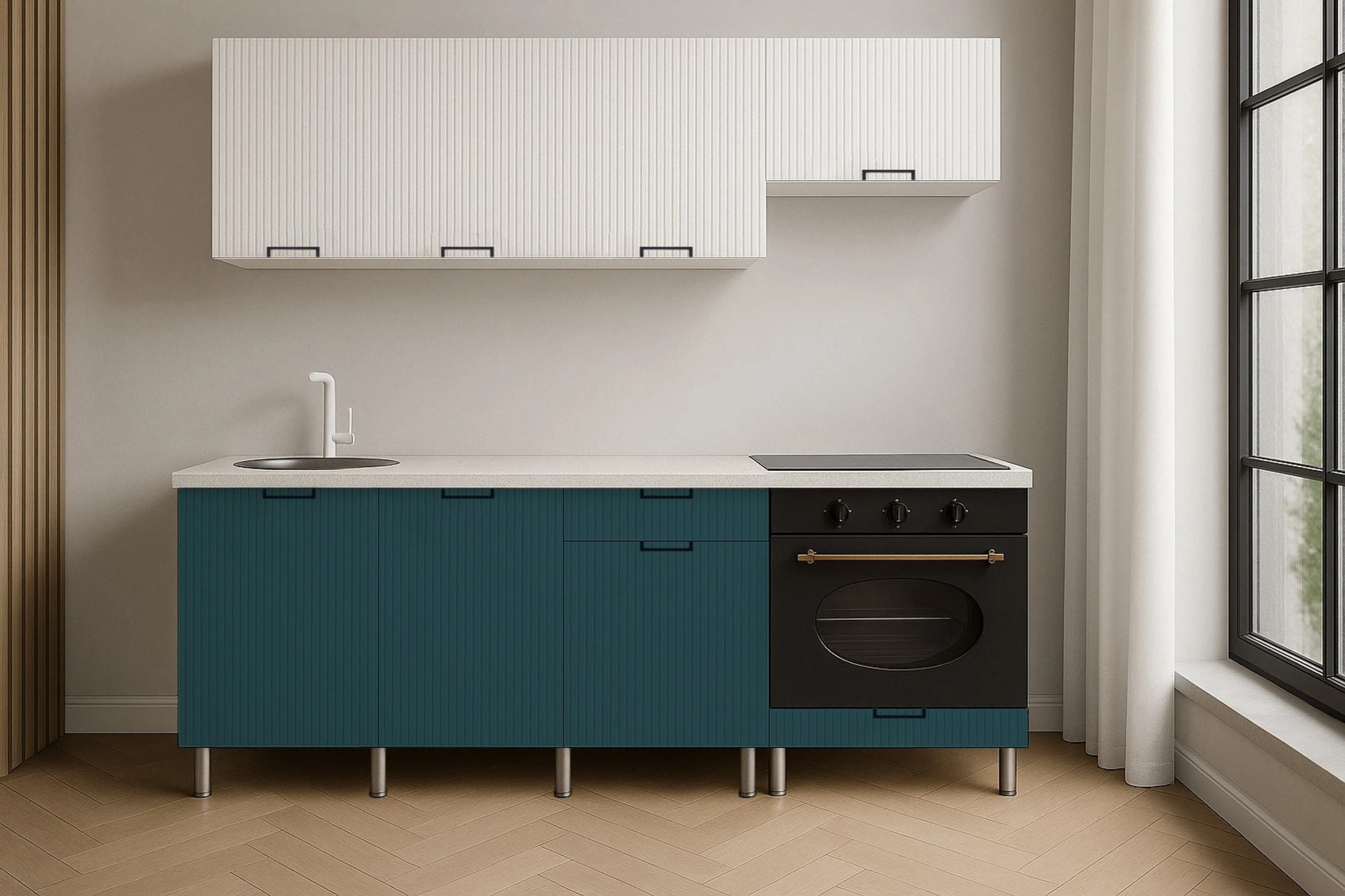 Изображение товара Кухня, Арника мебель, Кампео, белый снег, артикул 00-00287129, размер 60*210*240