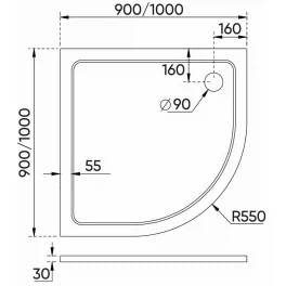 Душевой поддон Veconi Tezeo stone TZ10-80PL-01-19C3 белый