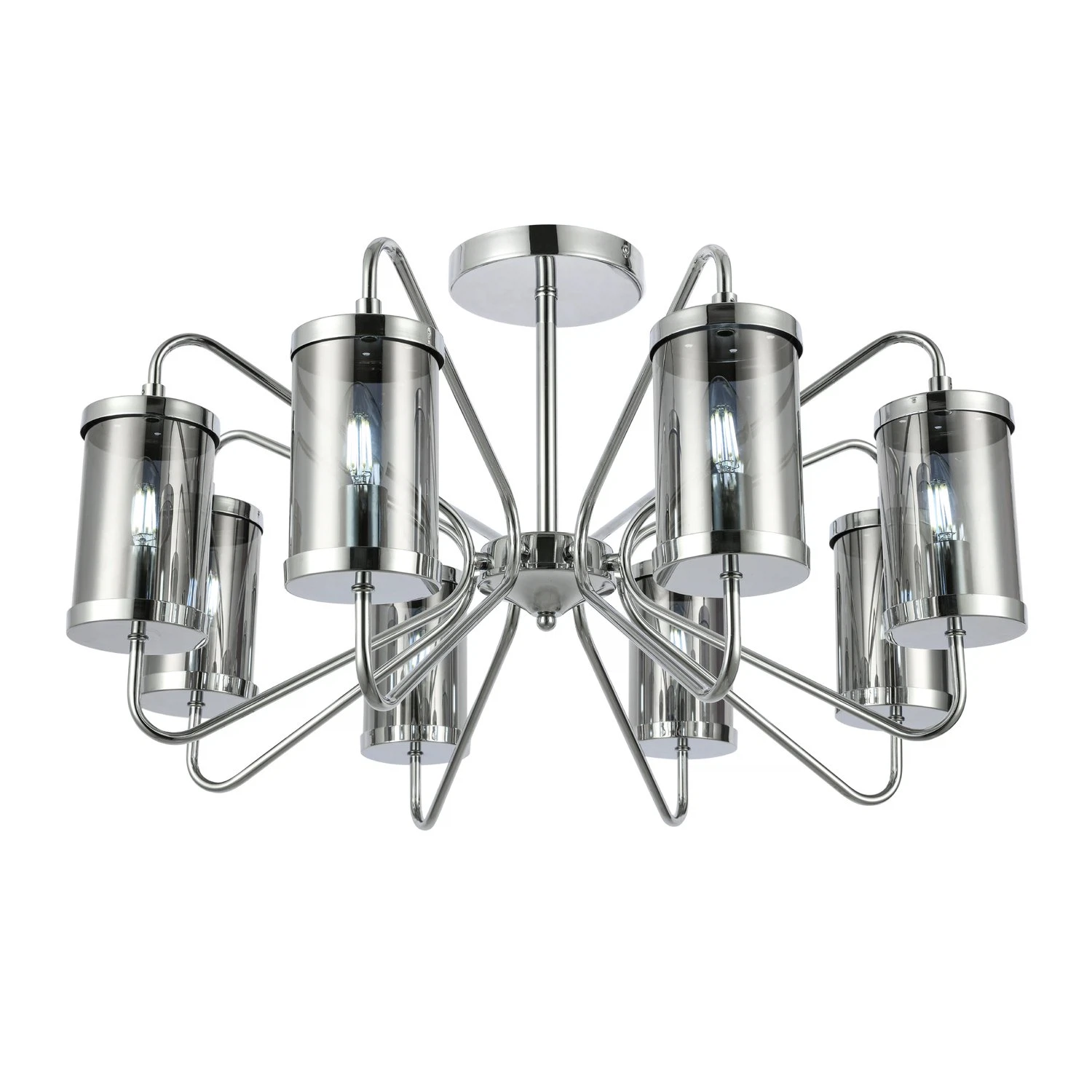 Изображение товара Светильник с лампой накаливания, хром, дымчатый, VALIERI, E14, 40, SLE102302-08