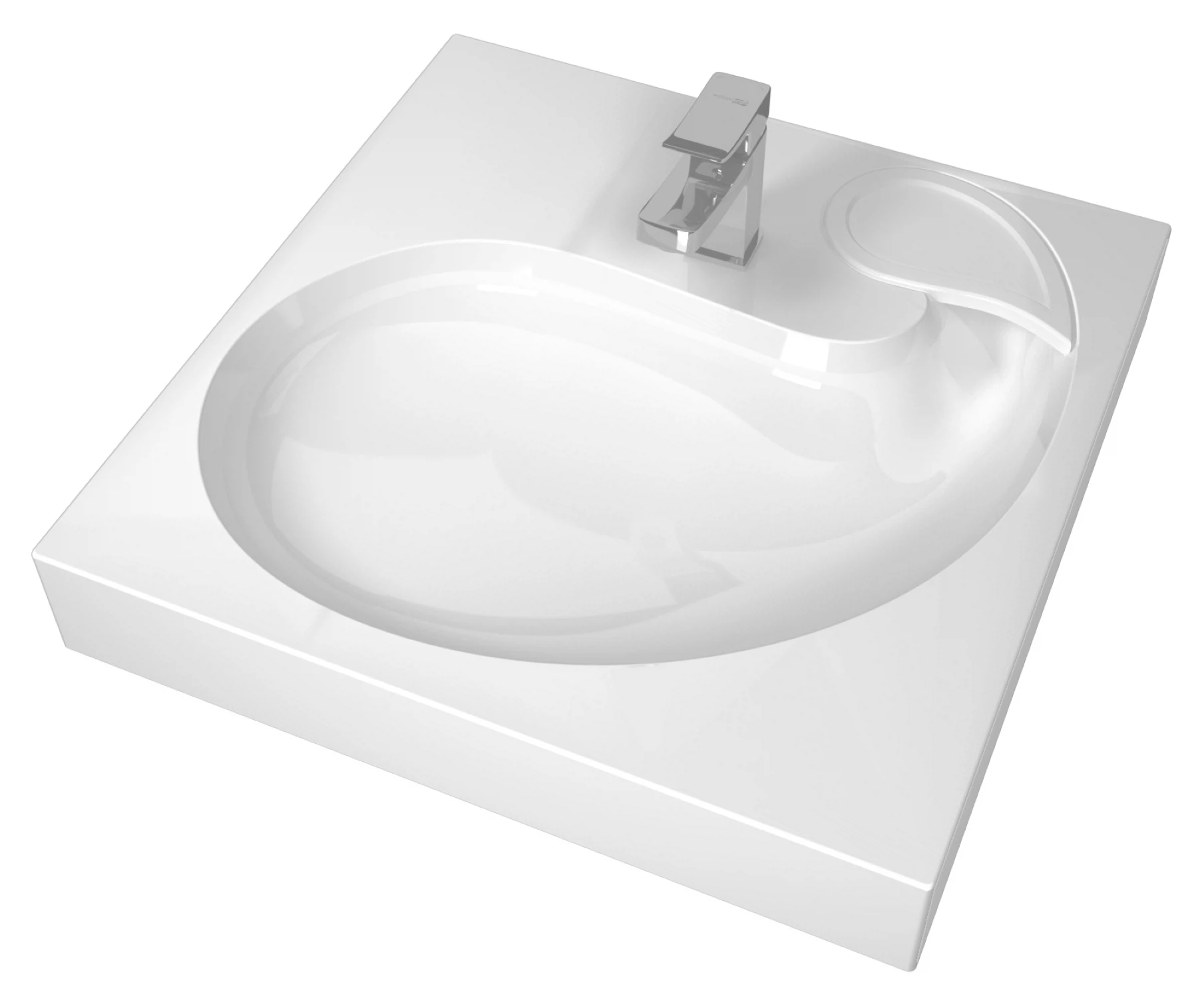 Изображение товара Раковина над стиральной машиной Шебби Stella Polar, белая, 600*600*100