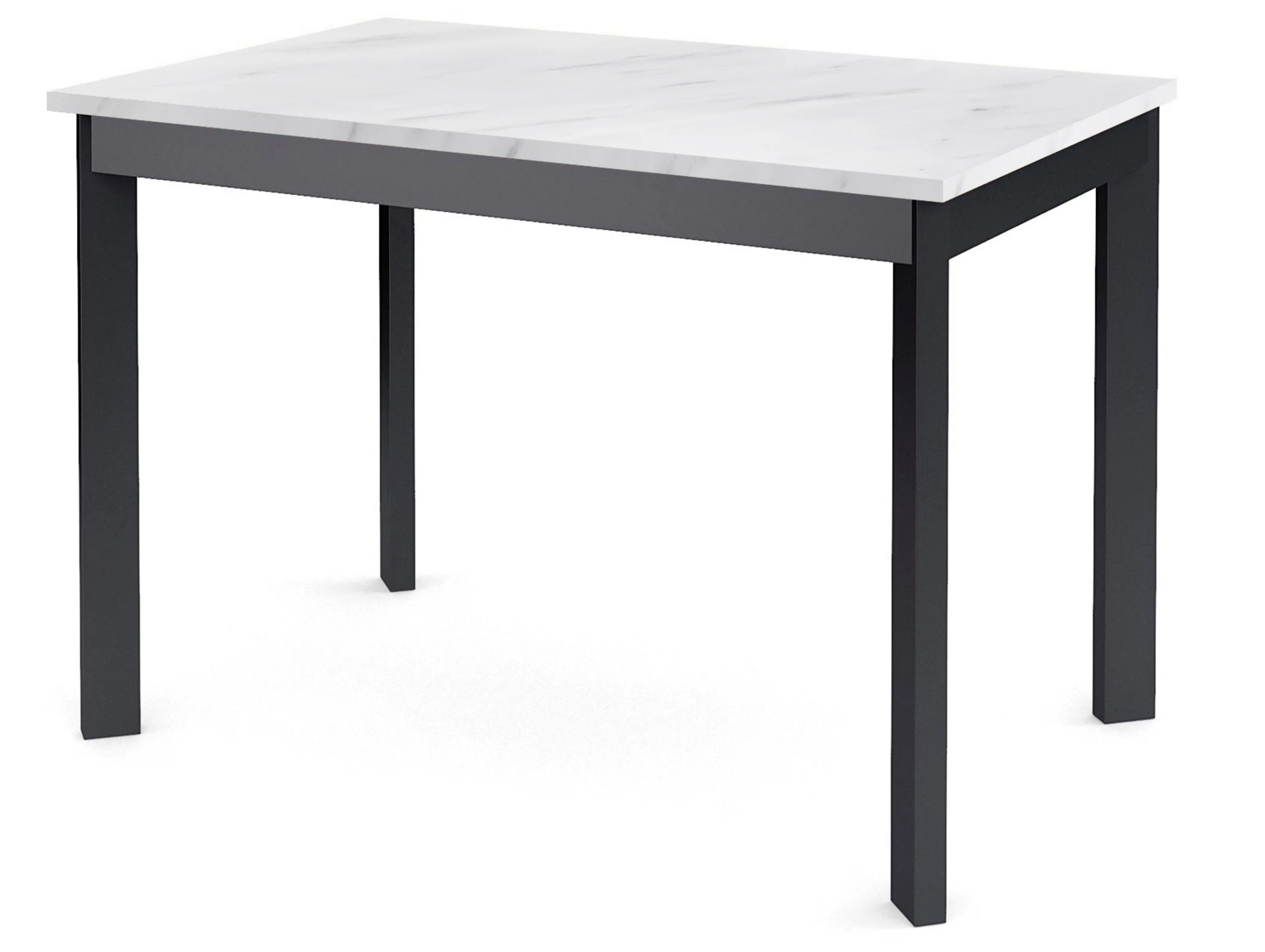 Изображение товара Стол Dikline L110 Мрамор белый (ЛДСП EGGER)/Опоры черный