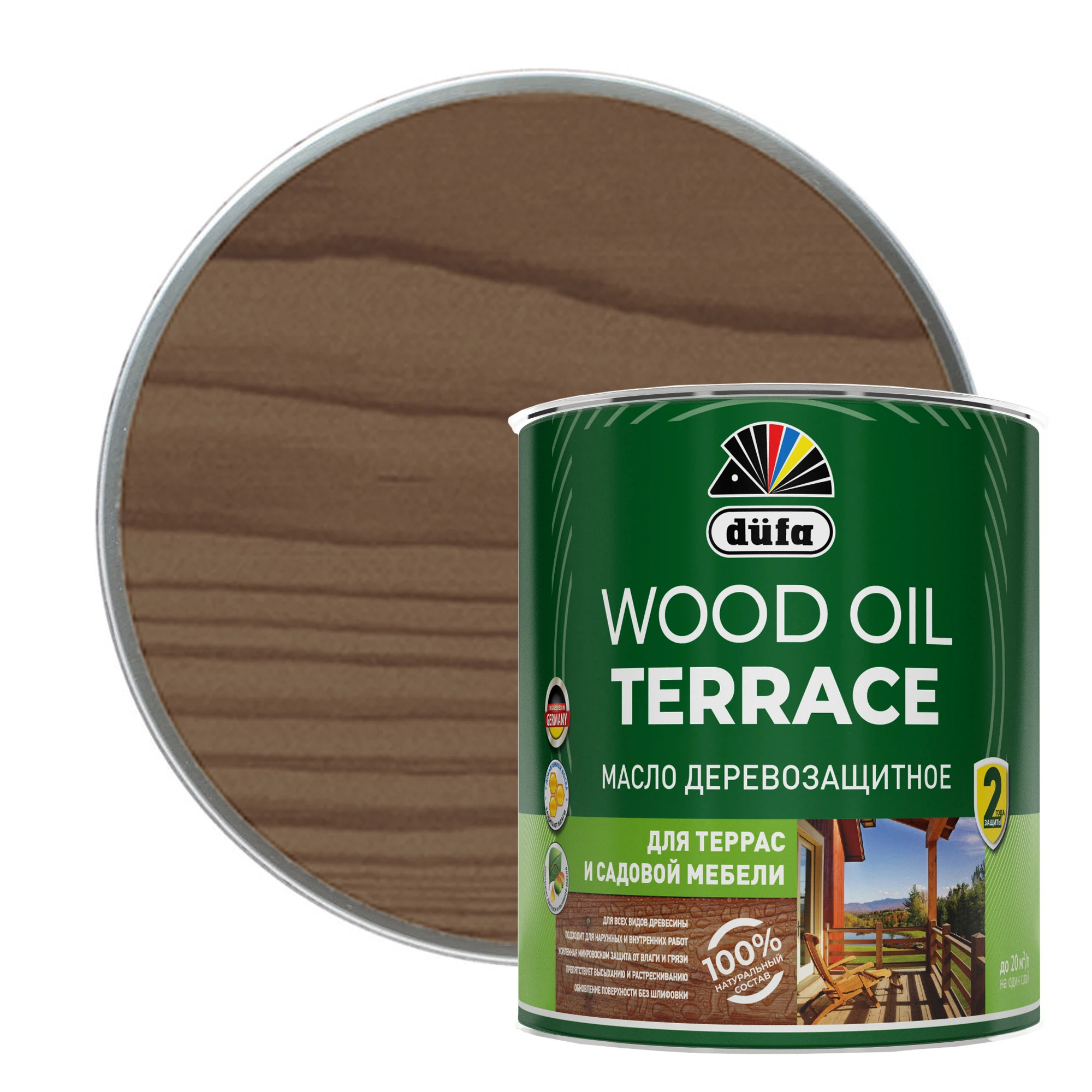 Изображение товара Масло для дерева Dufa Wood OIL Terrace палисандр 0,9л защита и уход