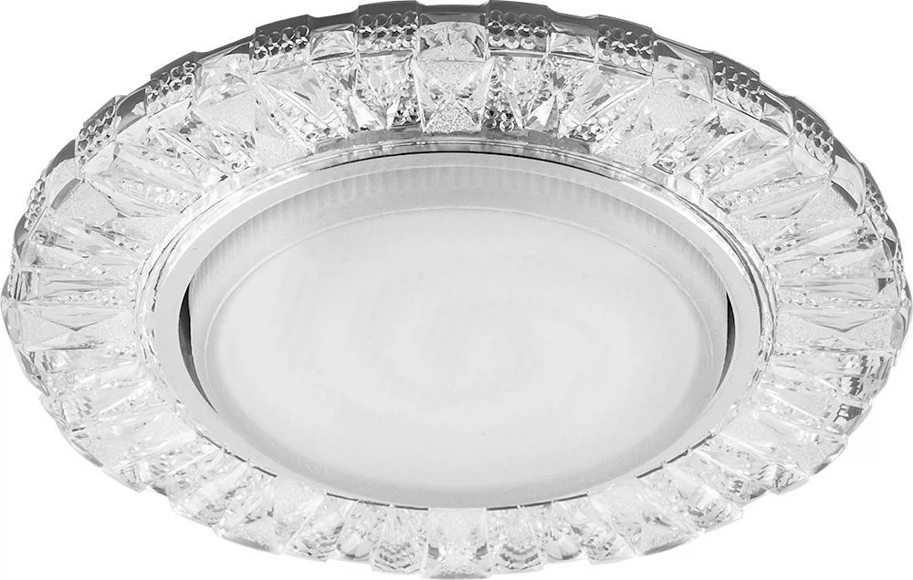 Изображение товара Светильник встраиваемый с белой LED подсветкой Feron CD4023 потолочный GX53 без лампы прозрачный