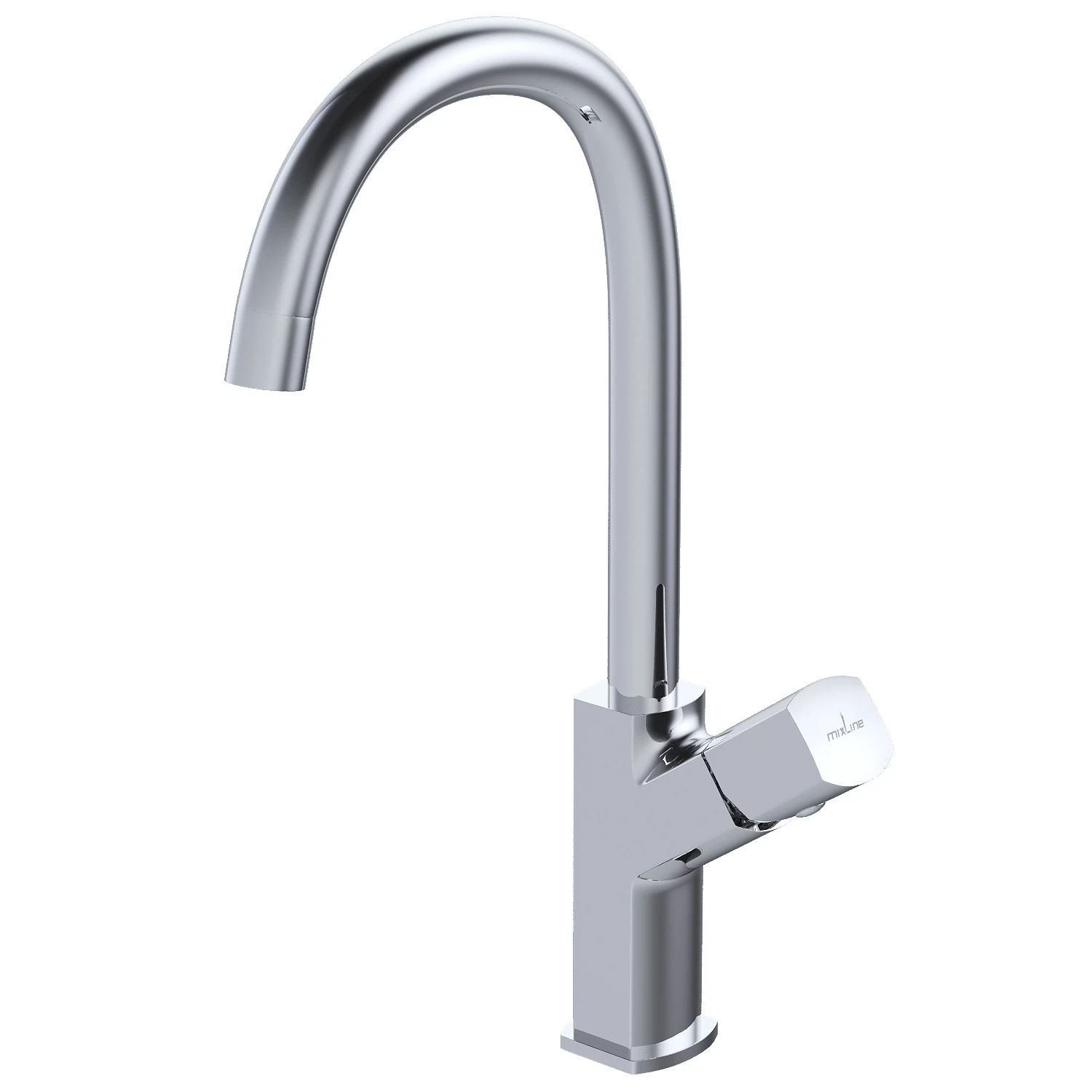 Изображение товара Смеситель для кухни Mixline ML27-032 "Primo" с высоким излив и боковой ручкой