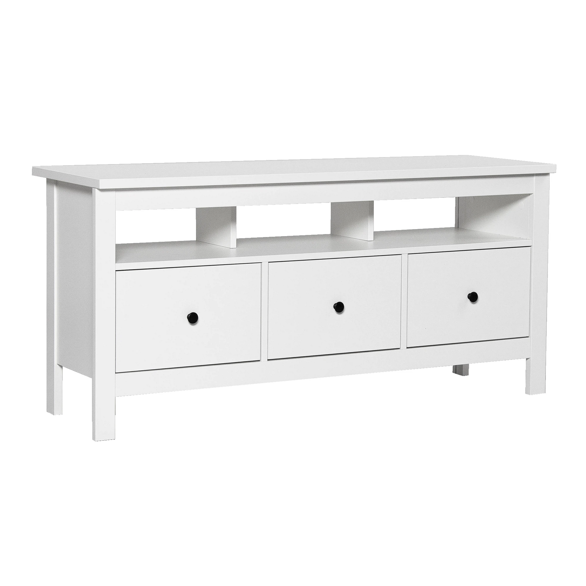 Изображение товара ТВ тумба САГА белая 3 ящика стиль Прованс для современного интерьера