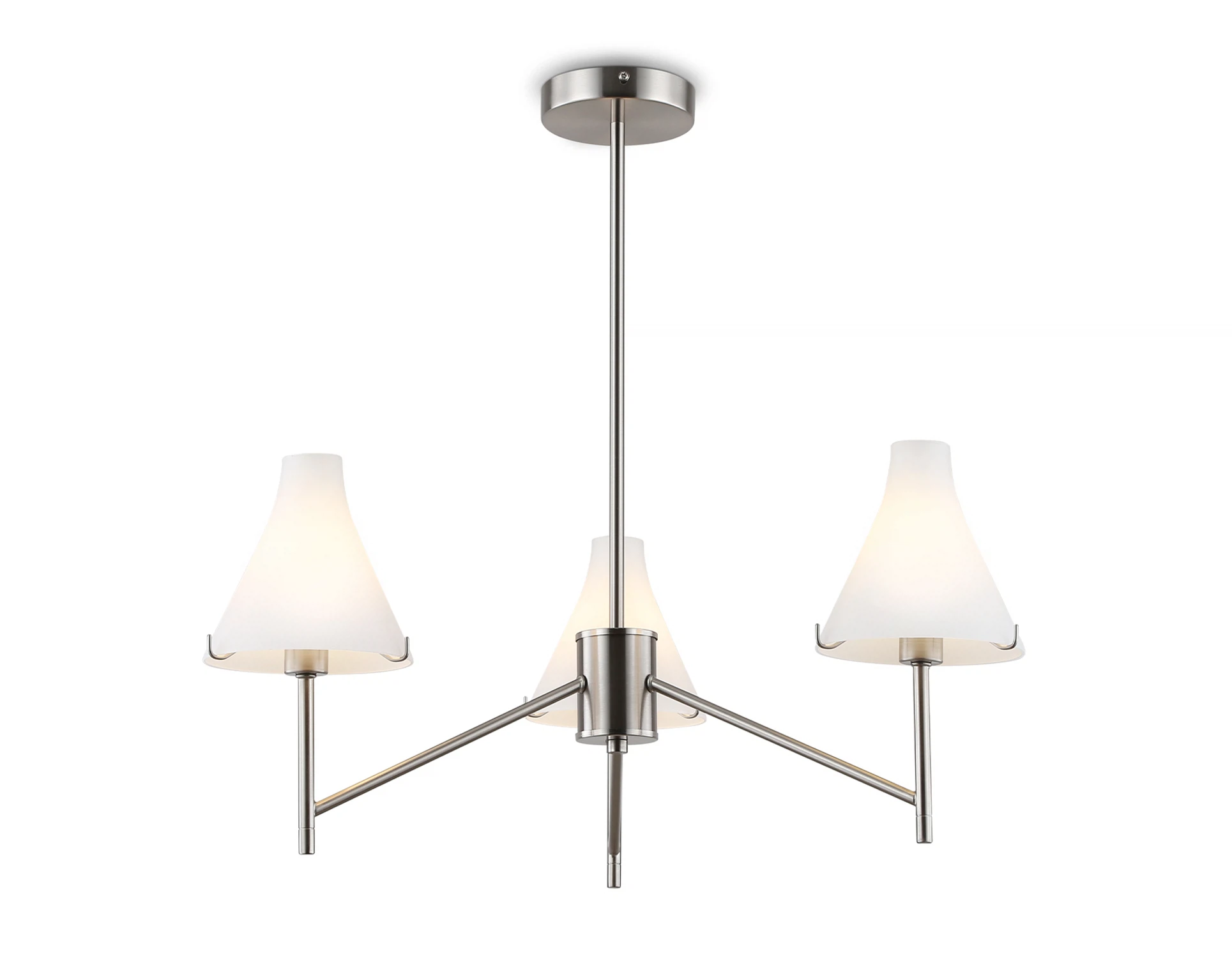 Изображение товара Люстра подвесная LH57121 AMBRELLA LIGHT никель/белый матовый E14/3 max 40W D650*590 Изображение товара Люстра подвесная LH57121 AMBRELLA LIGHT никель/белый матовый E14/3 max 40W D650*590