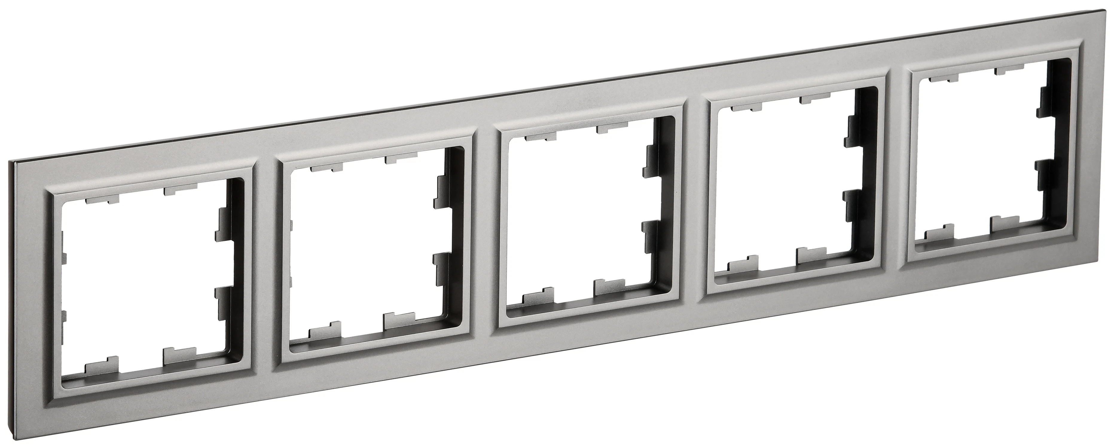Изображение товара Рамка электросборная IEK BRITE BASE Сталь 5-м РУ-5-БрС