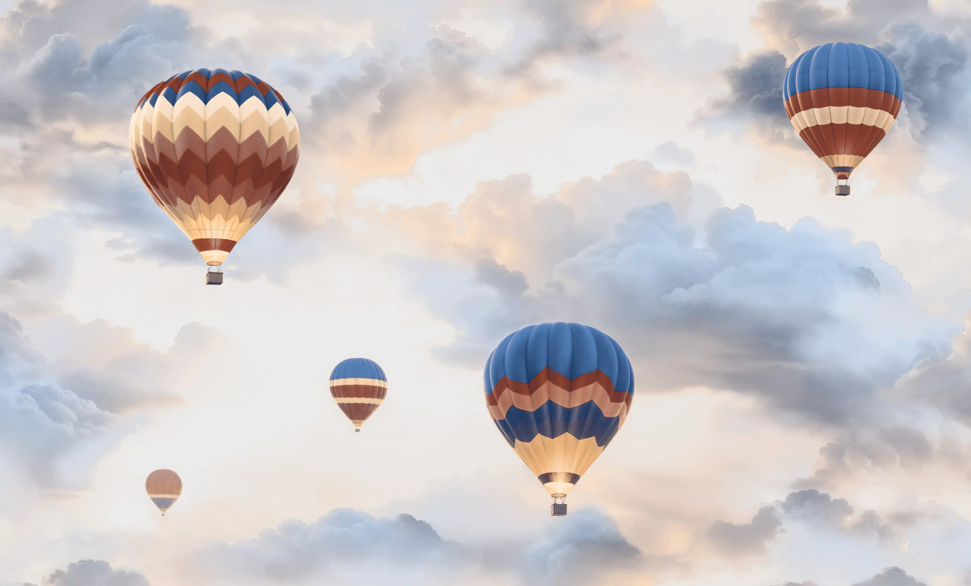 Изображение товара Обои флизелиновые WallSecret Kapadokya многоцветные 10,05x1,06 м