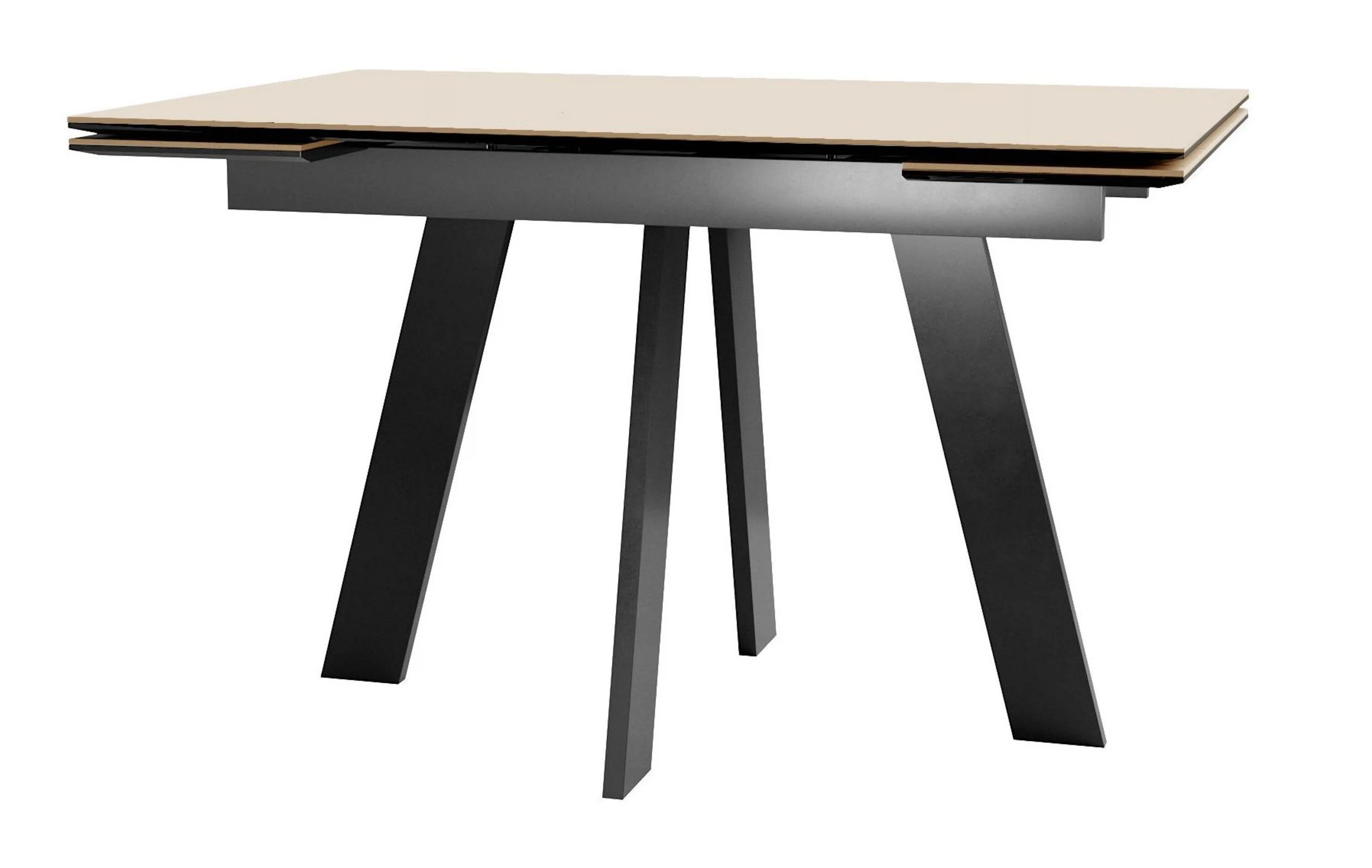 Изображение товара Стол обеденный Dikline SKM120 из МДФ и керамики, бежевый, раскладной, 120х80см