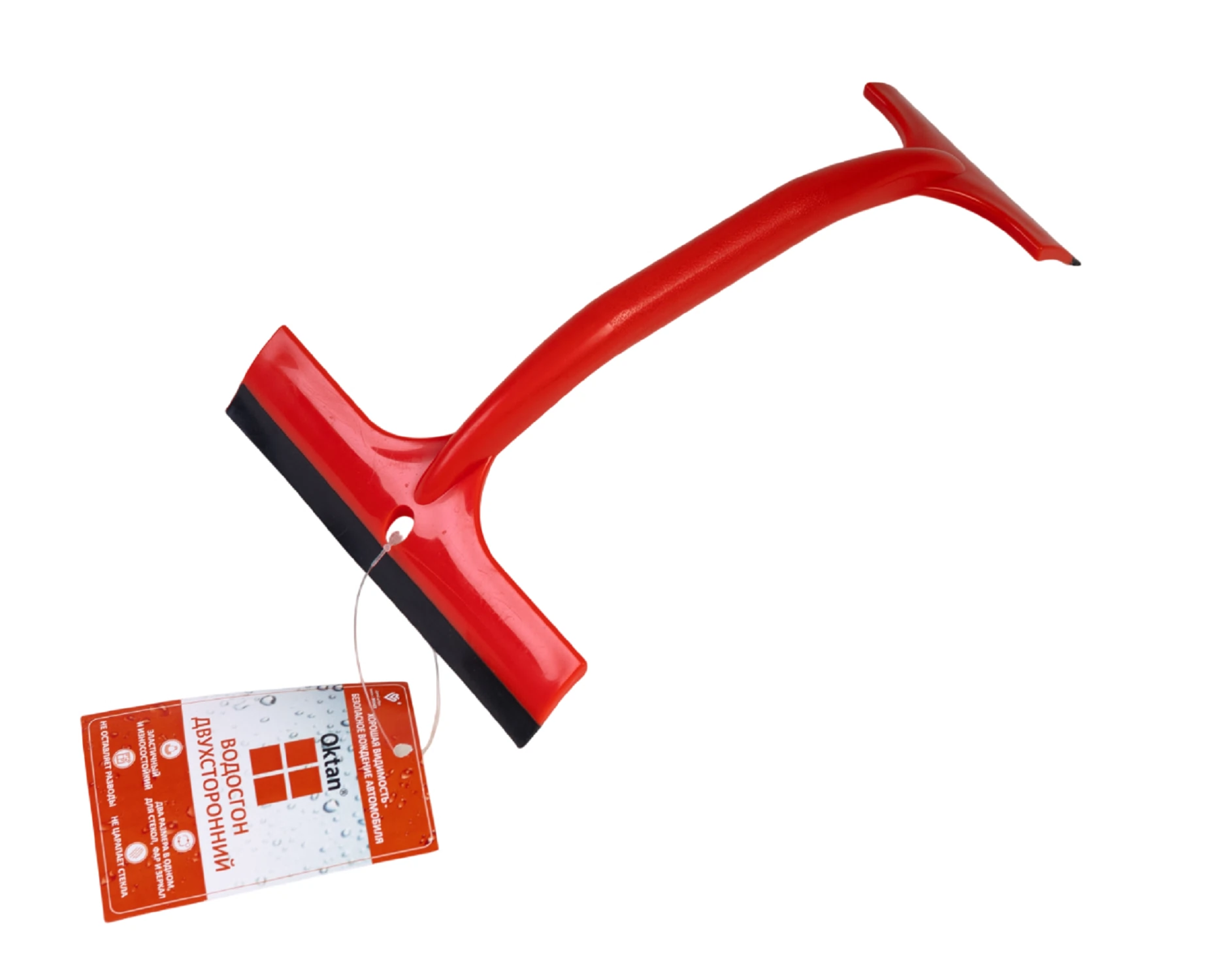 Изображение товара Водосгон двухсторонний Oktan красный 155/85 мм с двумя лезвиями