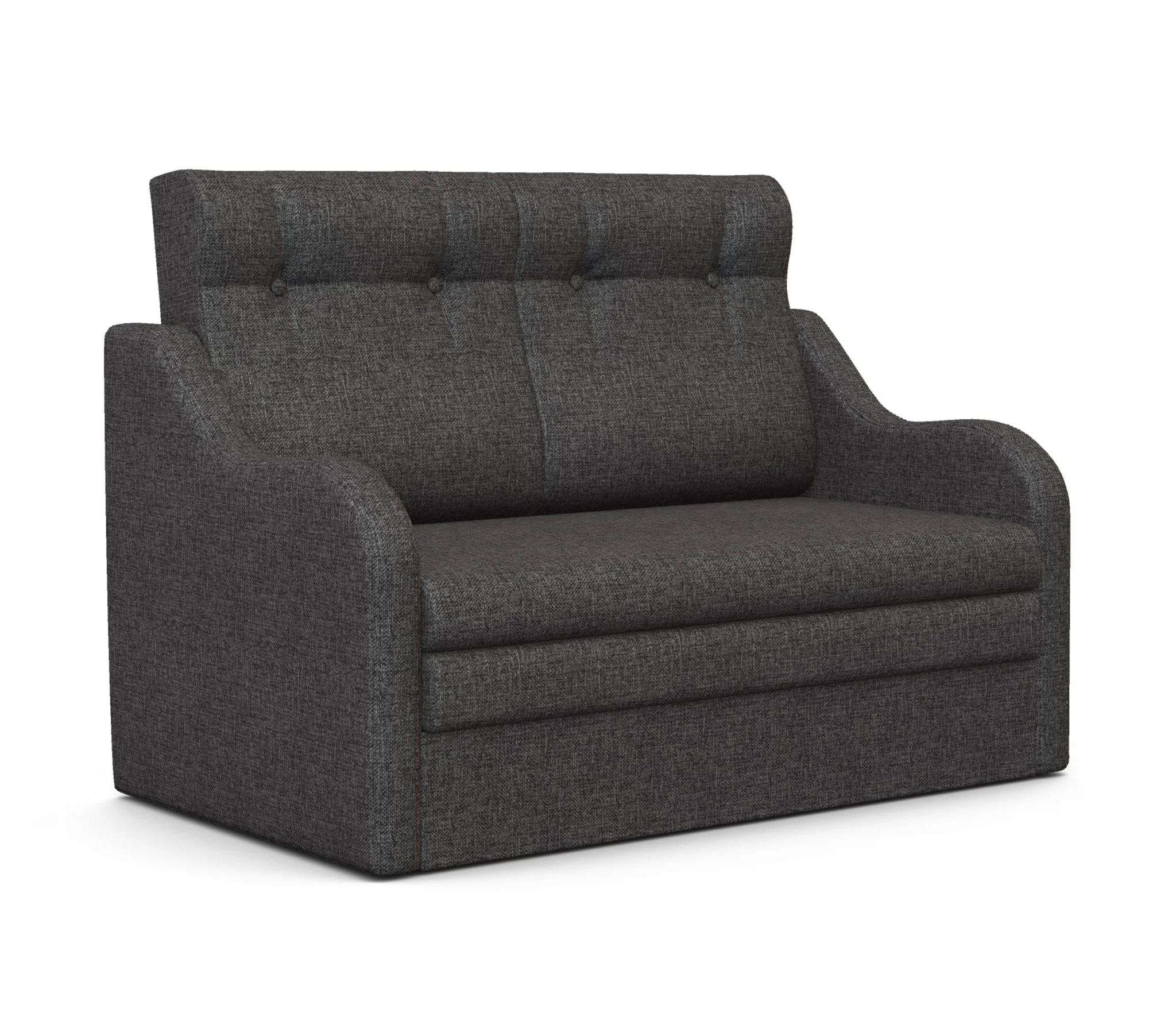 Изображение товара Диван-кровать Классика 2В рогожка темно-серый с бельевым ящиком и раскладушкой